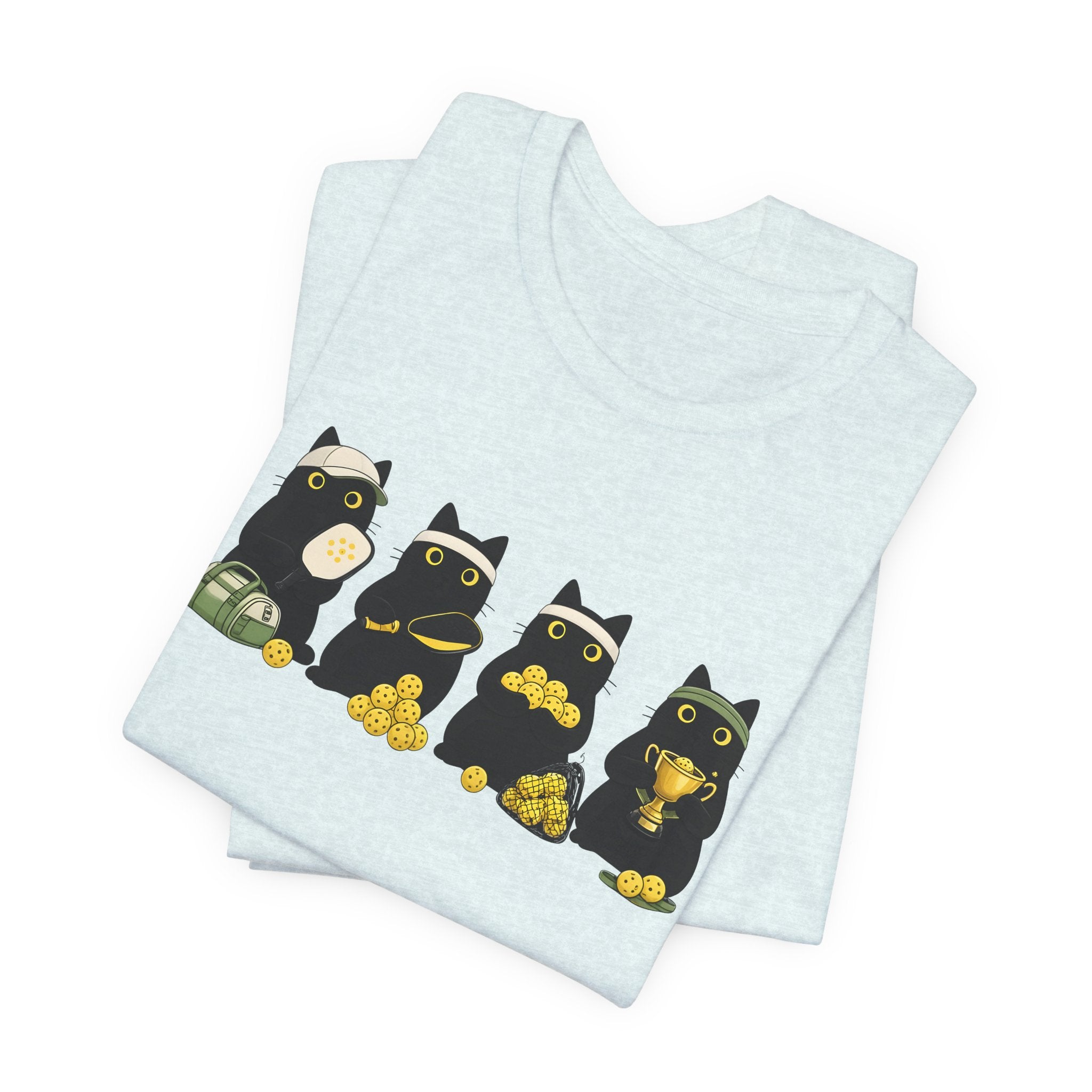 Black Cat Fortune T-Shirt – Cute Lucky Cats with Gold Coins Graphic Tee