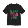 Pickleball Club Heart Tee — Women's Pink & Green Paddle Shirt