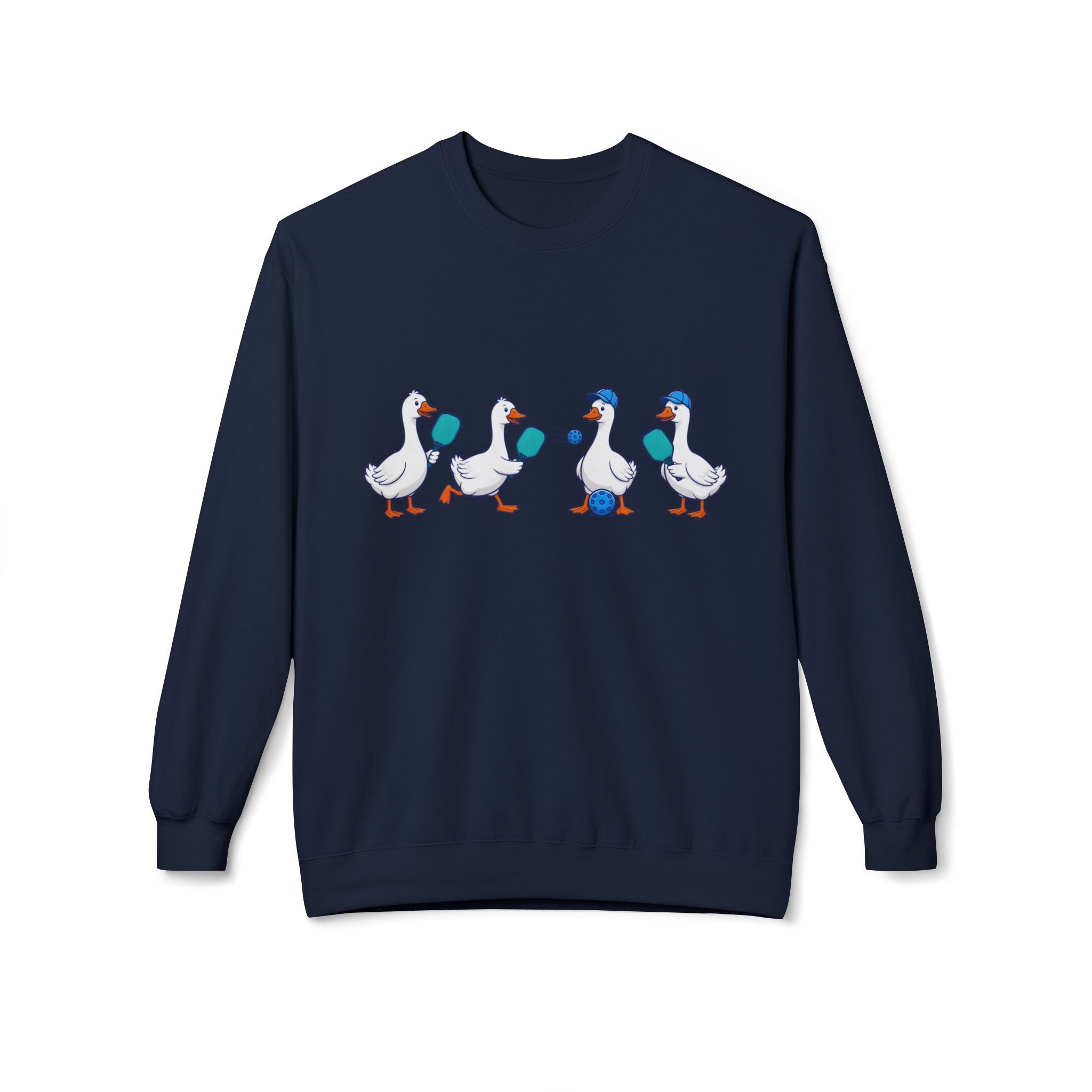 Duck Parade Crewneck Sweatshirt – Cute Cartoon Ducks Graphic