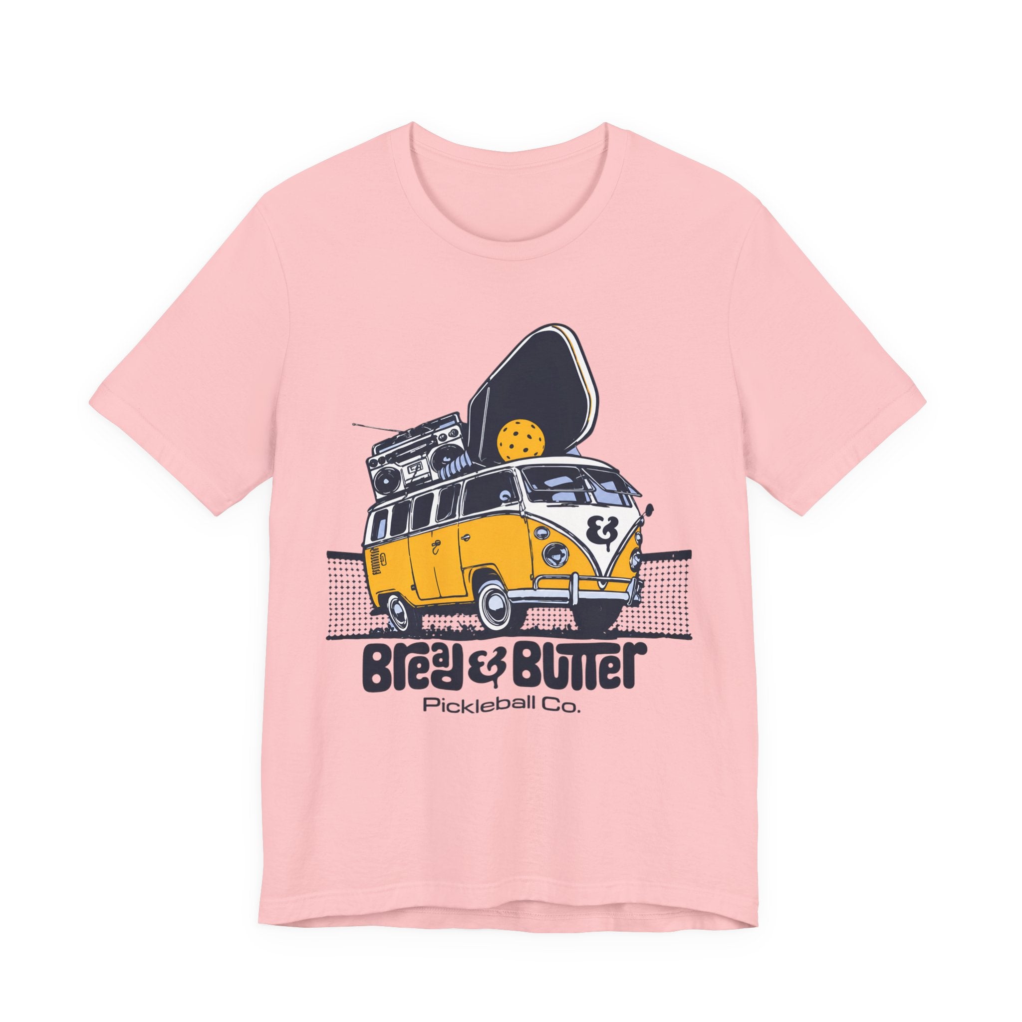 Pickleball Camper Tee — "Bread & Butter" VW Van Design