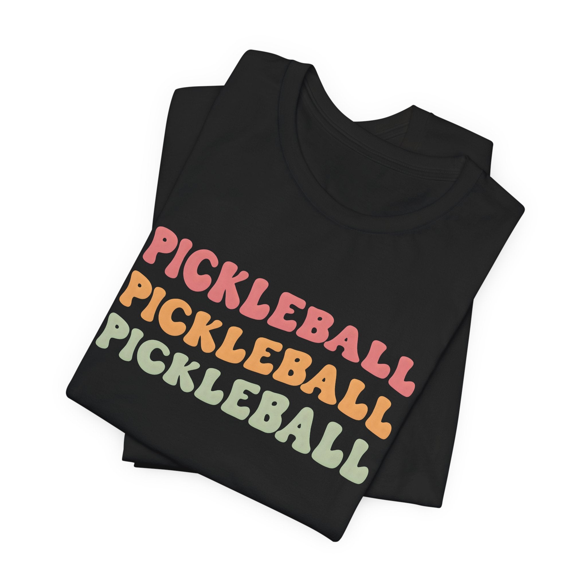 Pickleball Tee — Retro 'PICKLEBALL' Triple-Stack Graphic Shirt