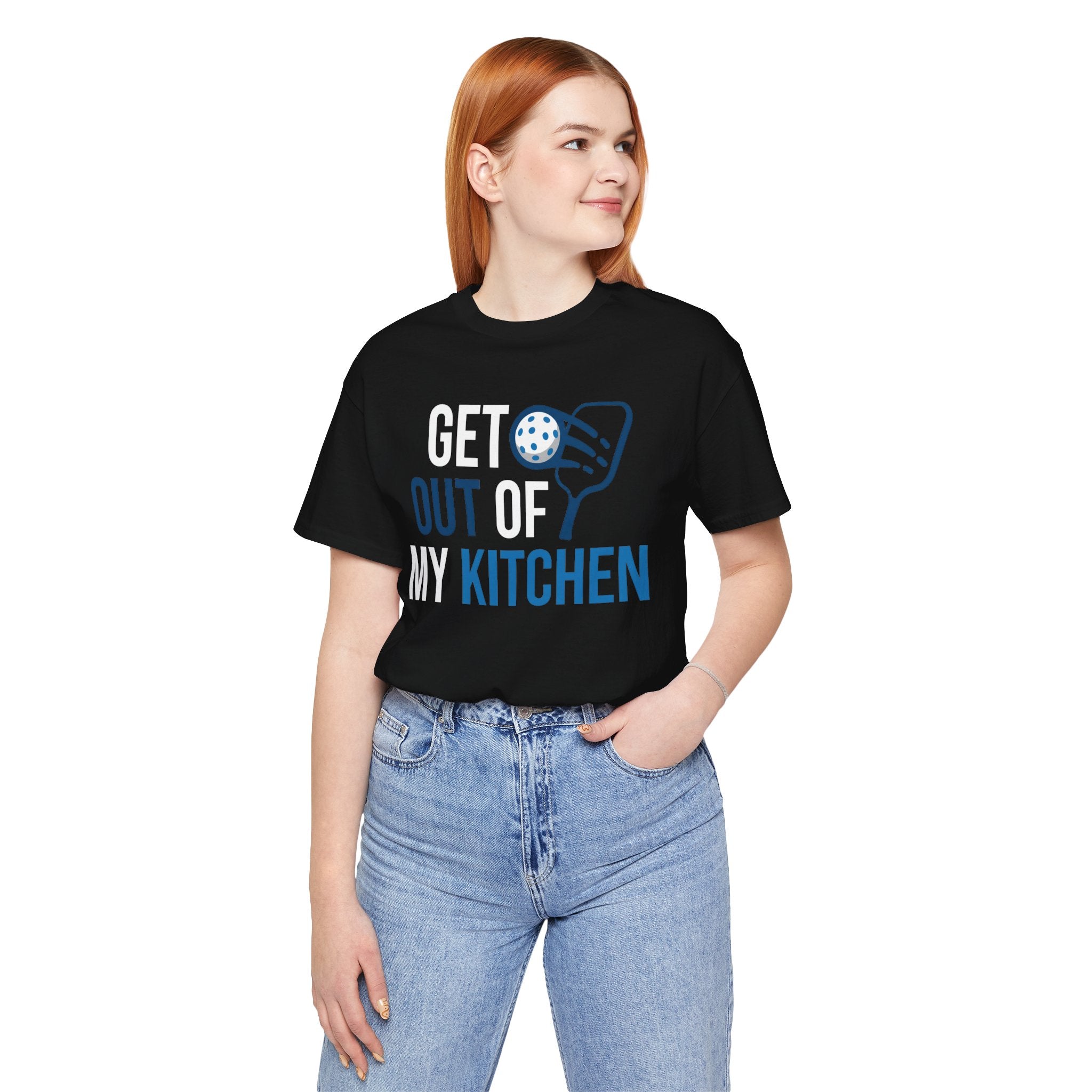 Get Out of My Kitchen Pickleball T‑Shirt – Funny Court & Kitchen Play Tee