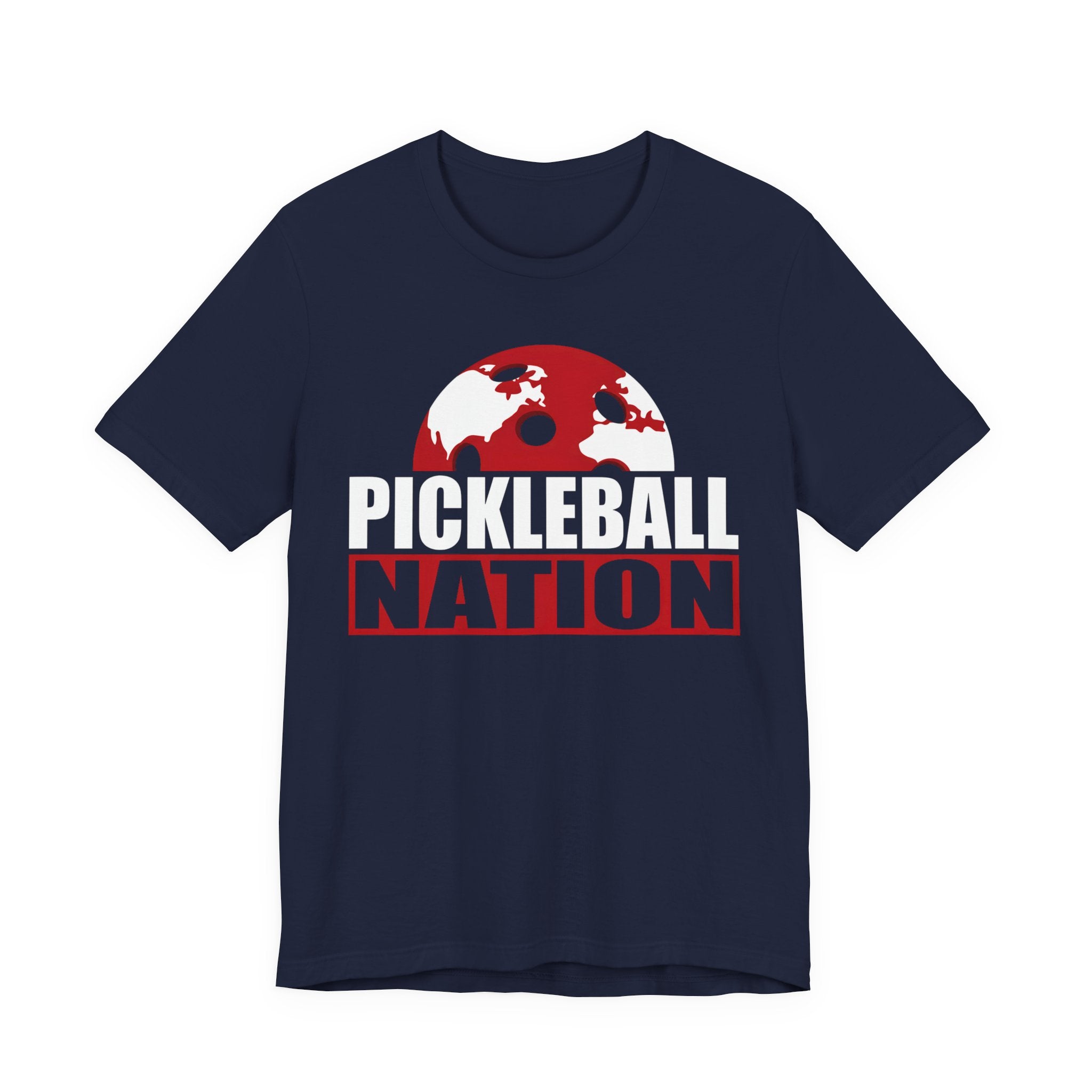 Pickleball Nation T‑Shirt – Bold Red & White Graphic Tee for Players and Fans
