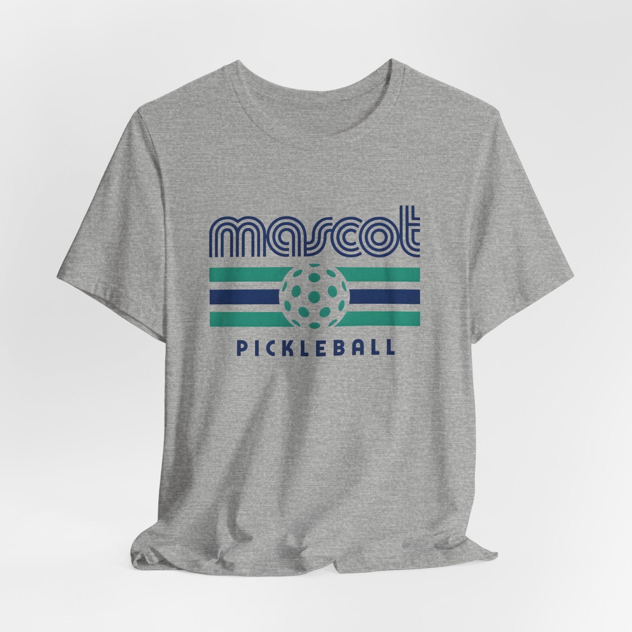 Mascot Pickleball Tee — Retro Striped Pickleball Shirt