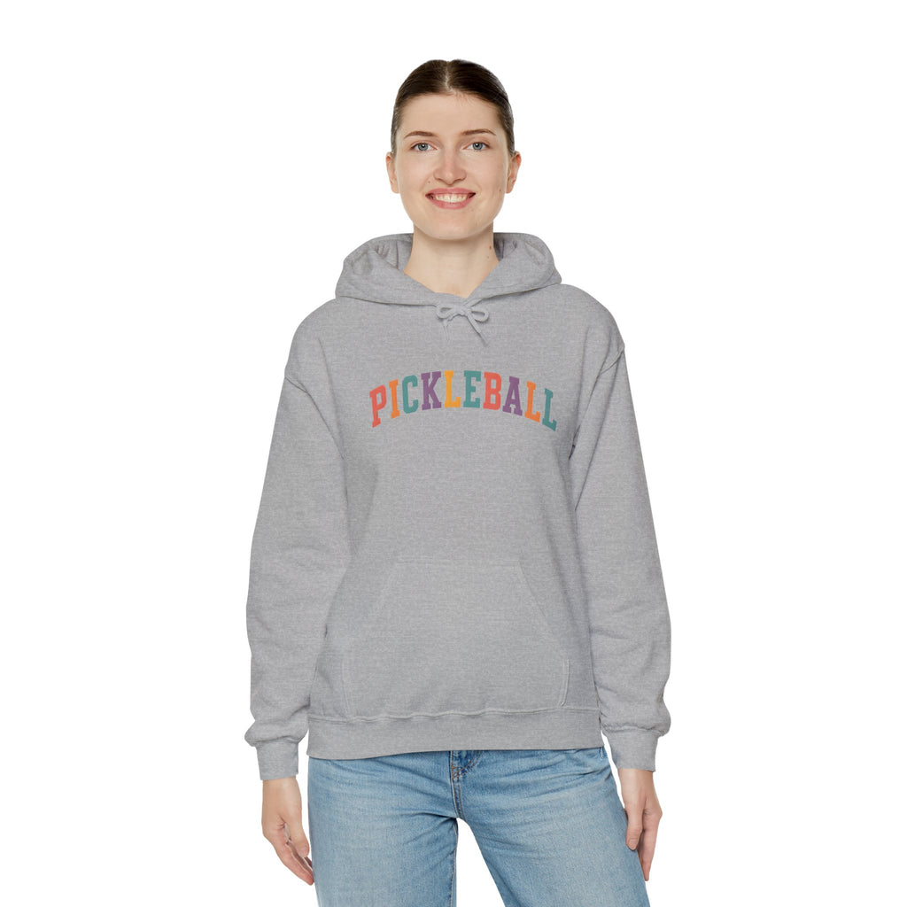 Pickleball Rainbow Hoodie — Colorful Pickleball Pullover for Players & Fans
