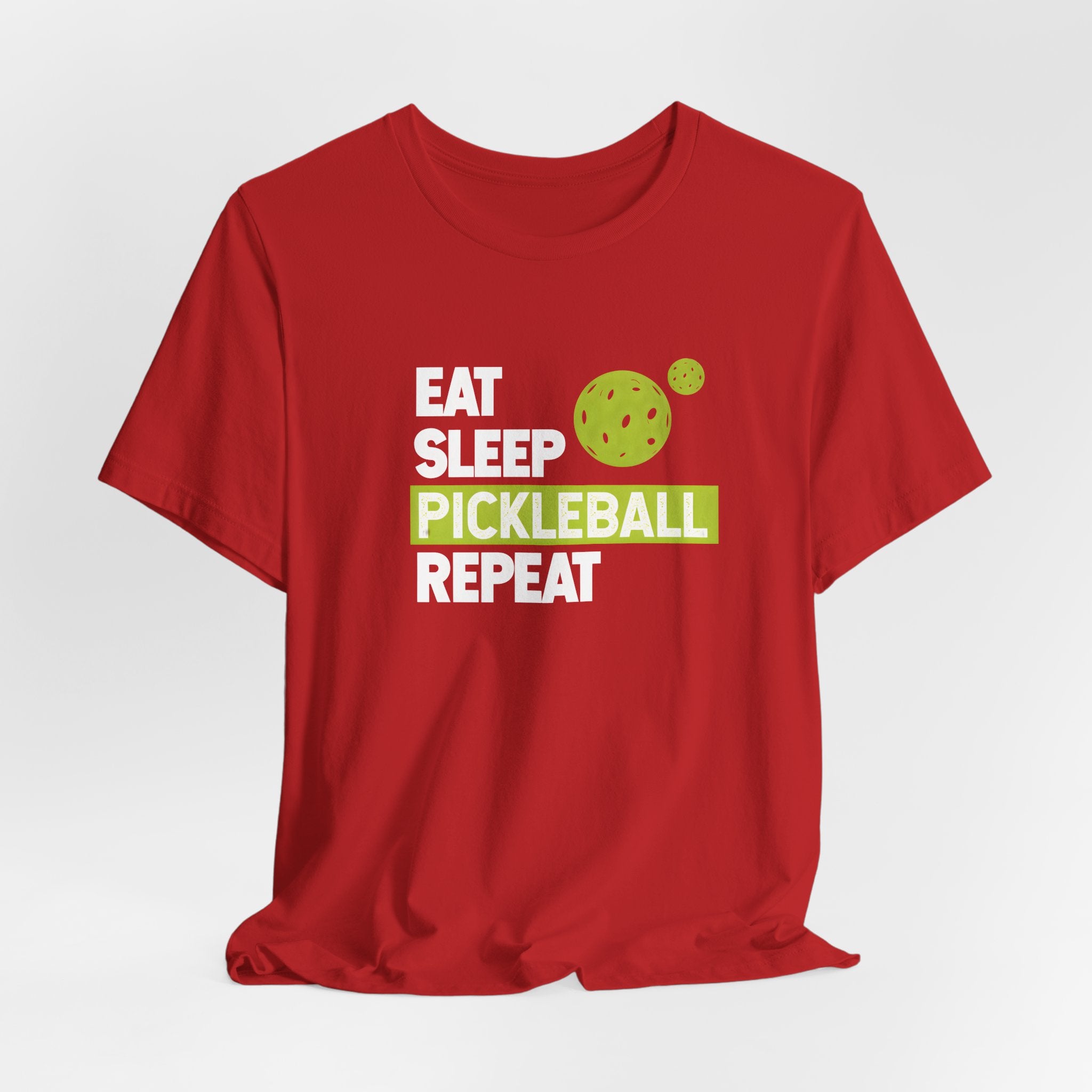 Eat Sleep Pickleball Repeat T‑Shirt — Funny Pickleball Player Tee