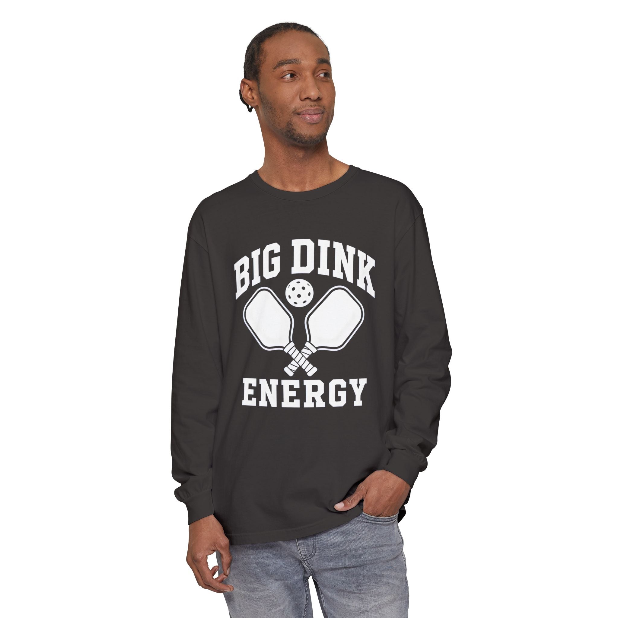 Big Dink Energy Long Sleeve Tee — Pickleball Paddle Graphic