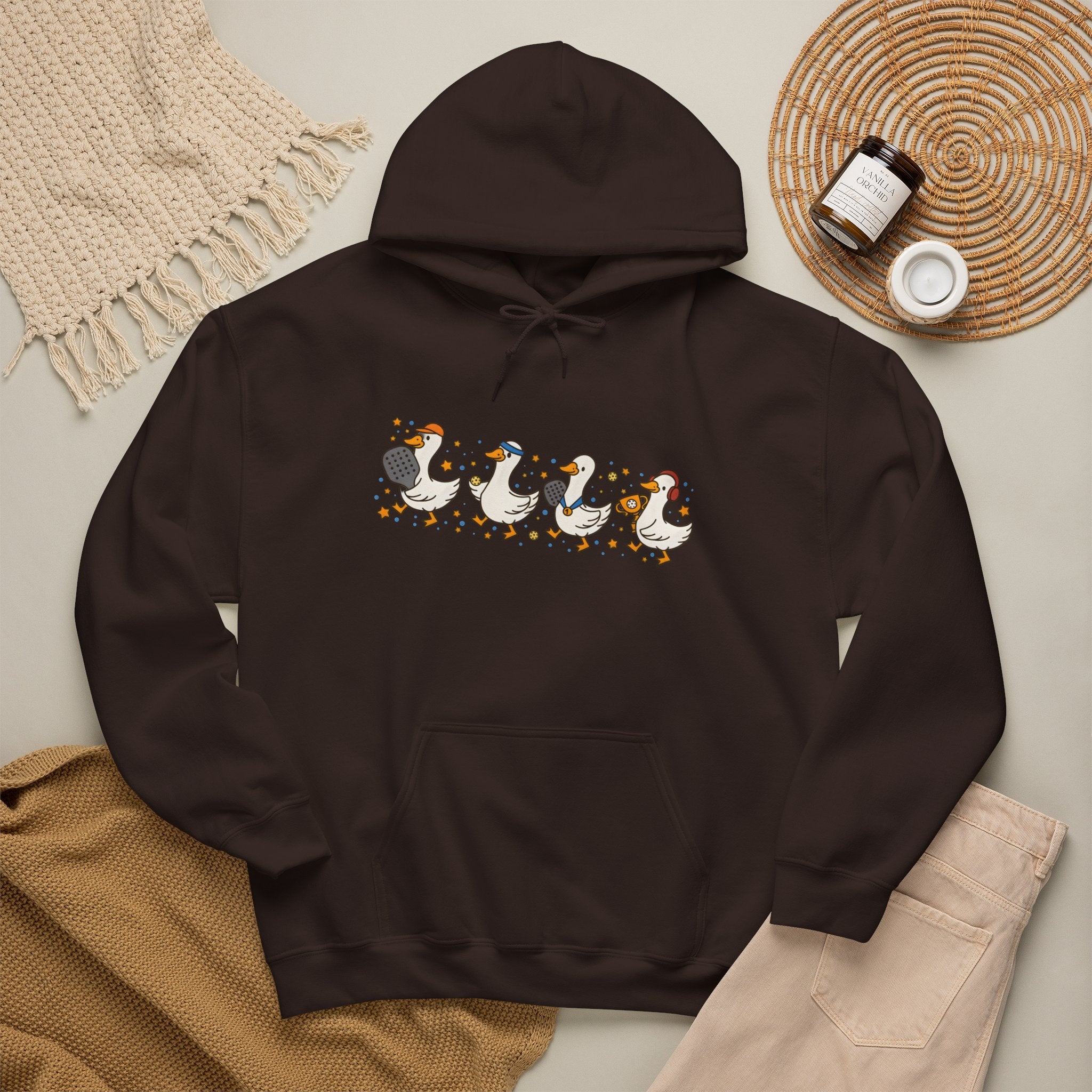 Halloween Duck Lineup Hoodie — Cute Trick-or-Treating Ducks Pullover