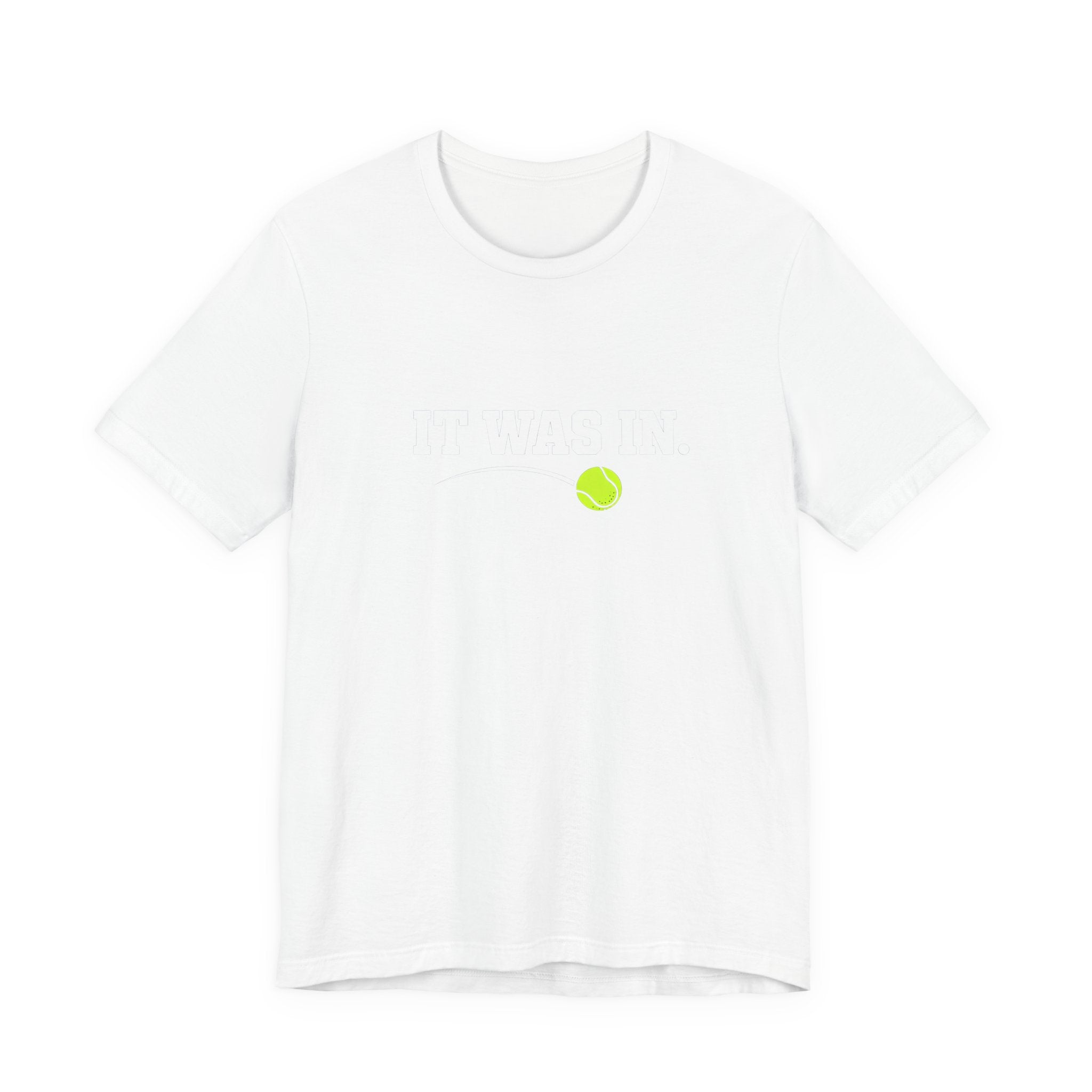 Tennis Minimalist Tee — Neon Tennis Ball Graphic Shirt