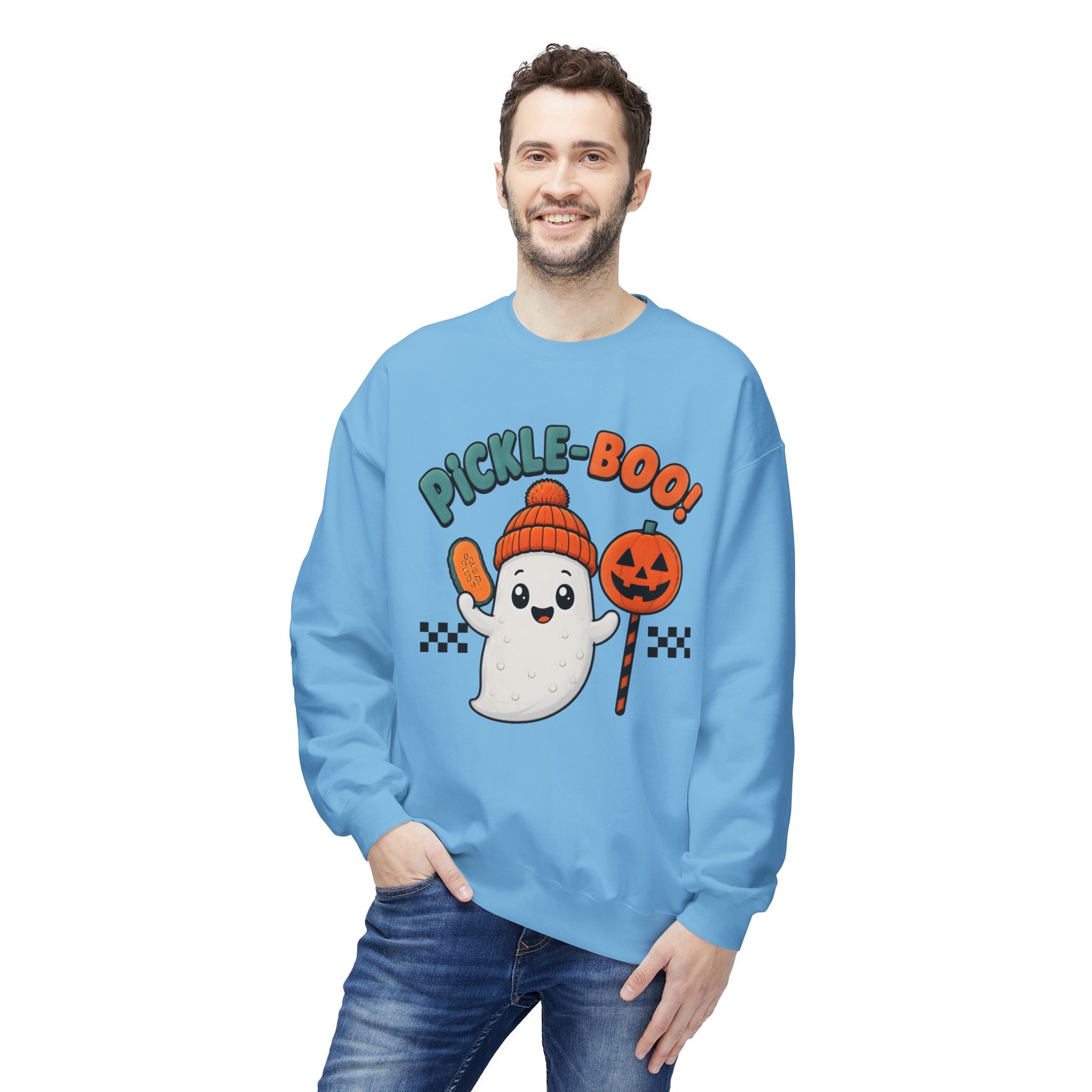 Halloween Pickle-Boo Ghost Sweatshirt