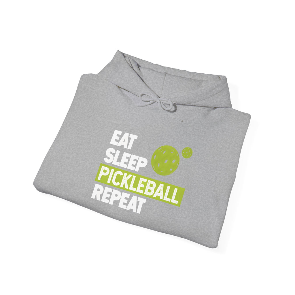 Pickleball Hoodie - "Eat Sleep Pickleball Repeat" Pullover for Players & Fans