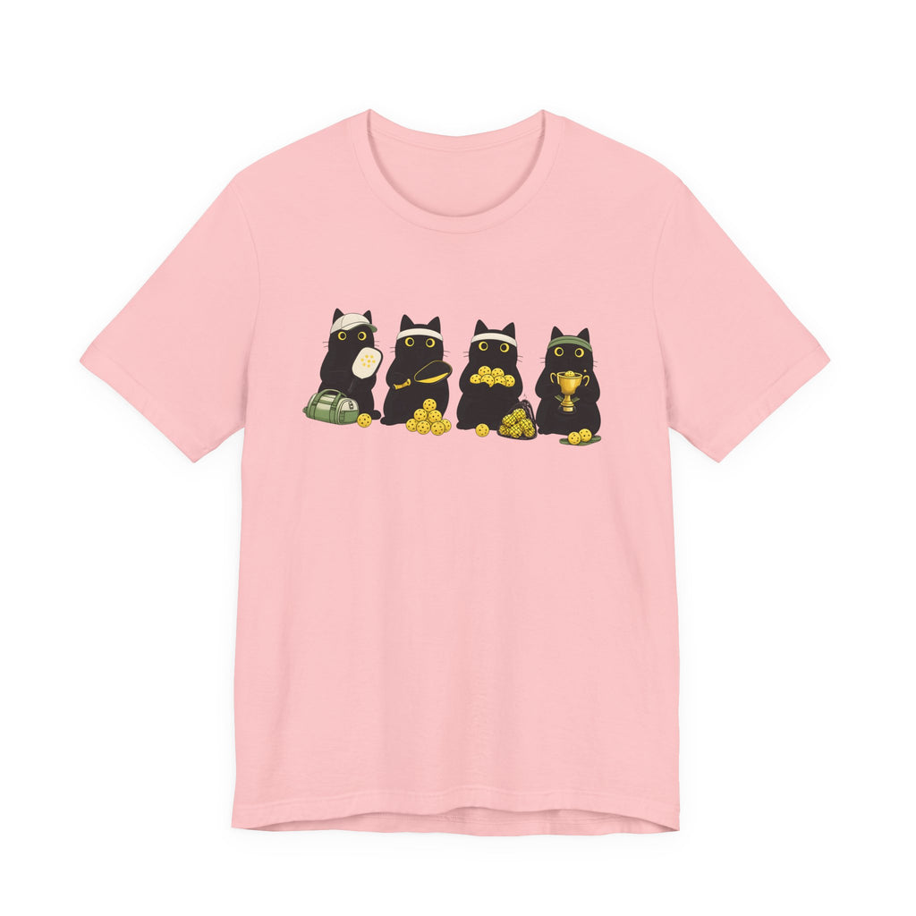 Black Cat Fortune T-Shirt – Cute Lucky Cats with Gold Coins Graphic Tee