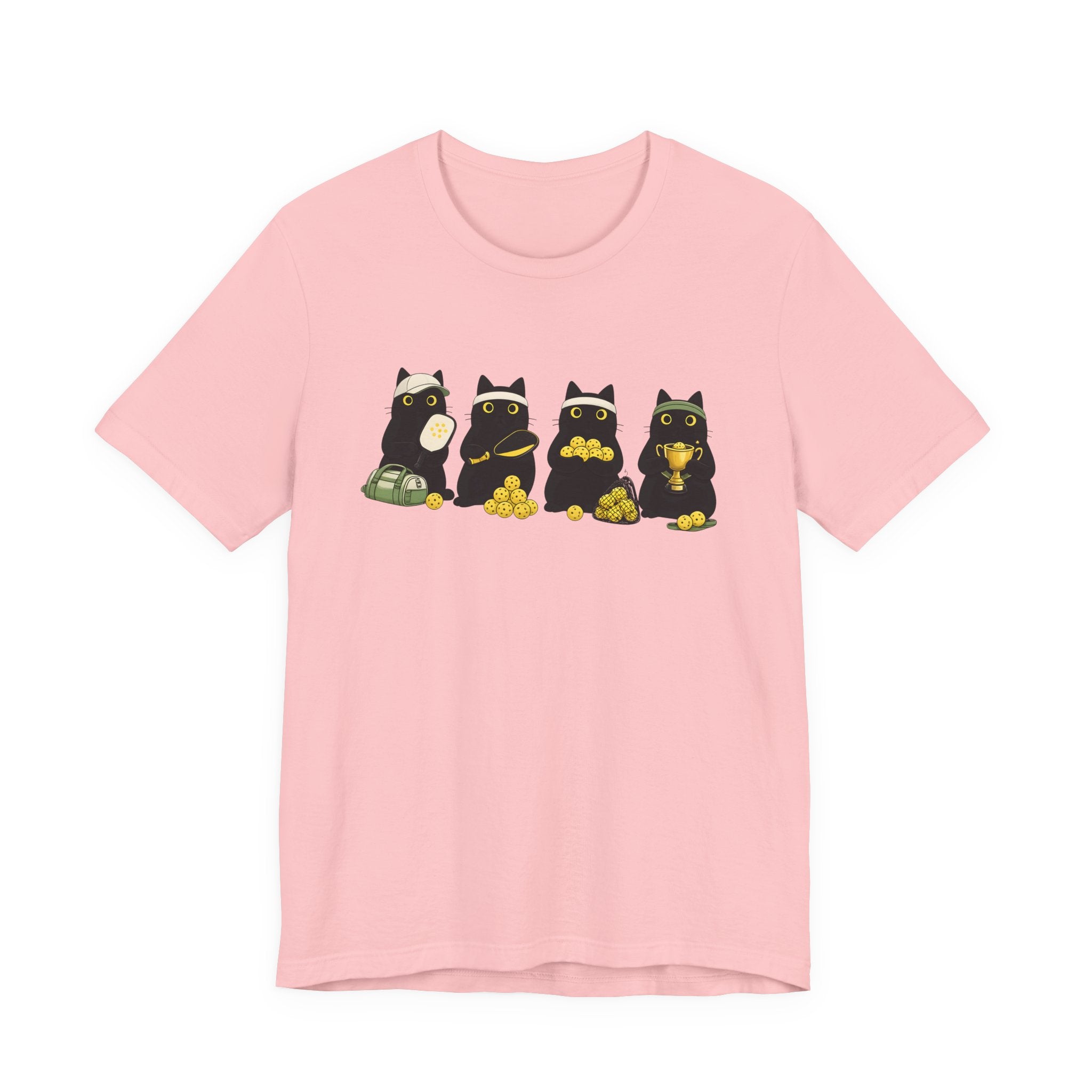 Black Cat Fortune T-Shirt – Cute Lucky Cats with Gold Coins Graphic Tee