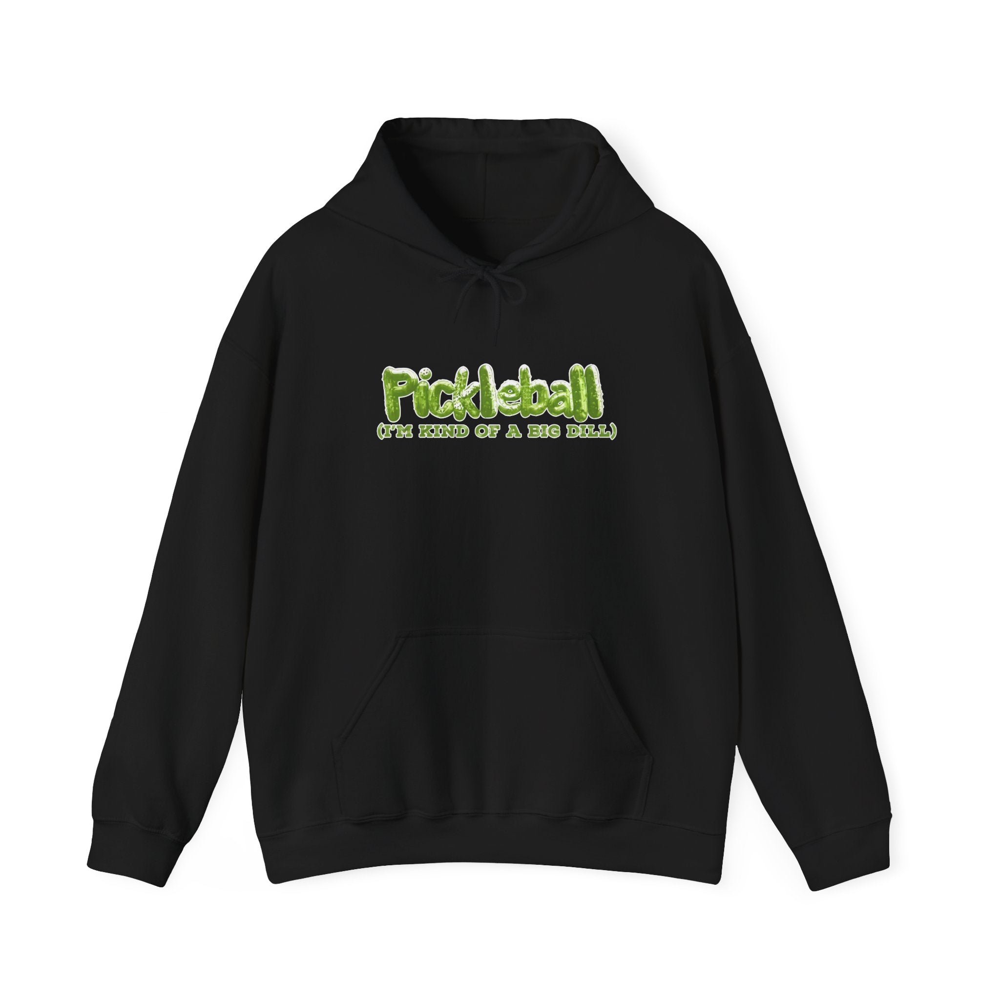 Pickleball Hoodie - "Pickleball: Open Mind, Off & Back Smash" Retro Green Graphic