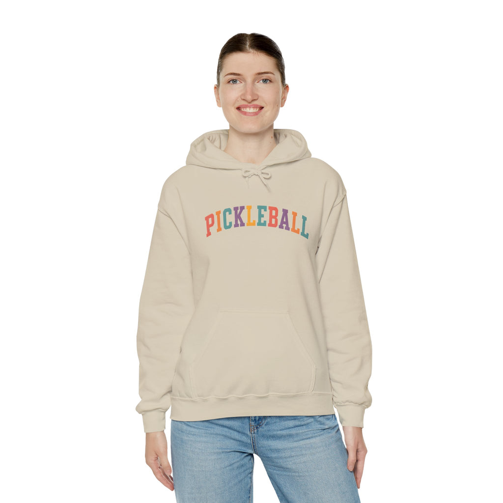Pickleball Rainbow Hoodie — Colorful Pickleball Pullover for Players & Fans
