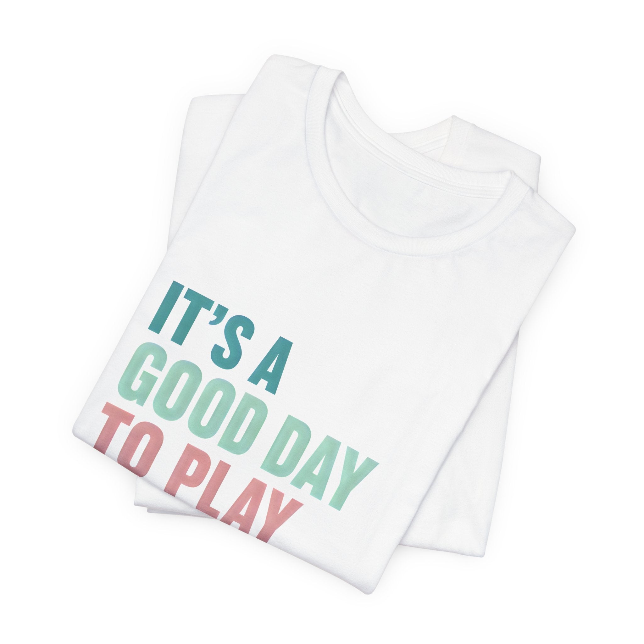 Pickleball Tee — "It's a Good Day to Play Pickleball" Retro Colorblock Shirt
