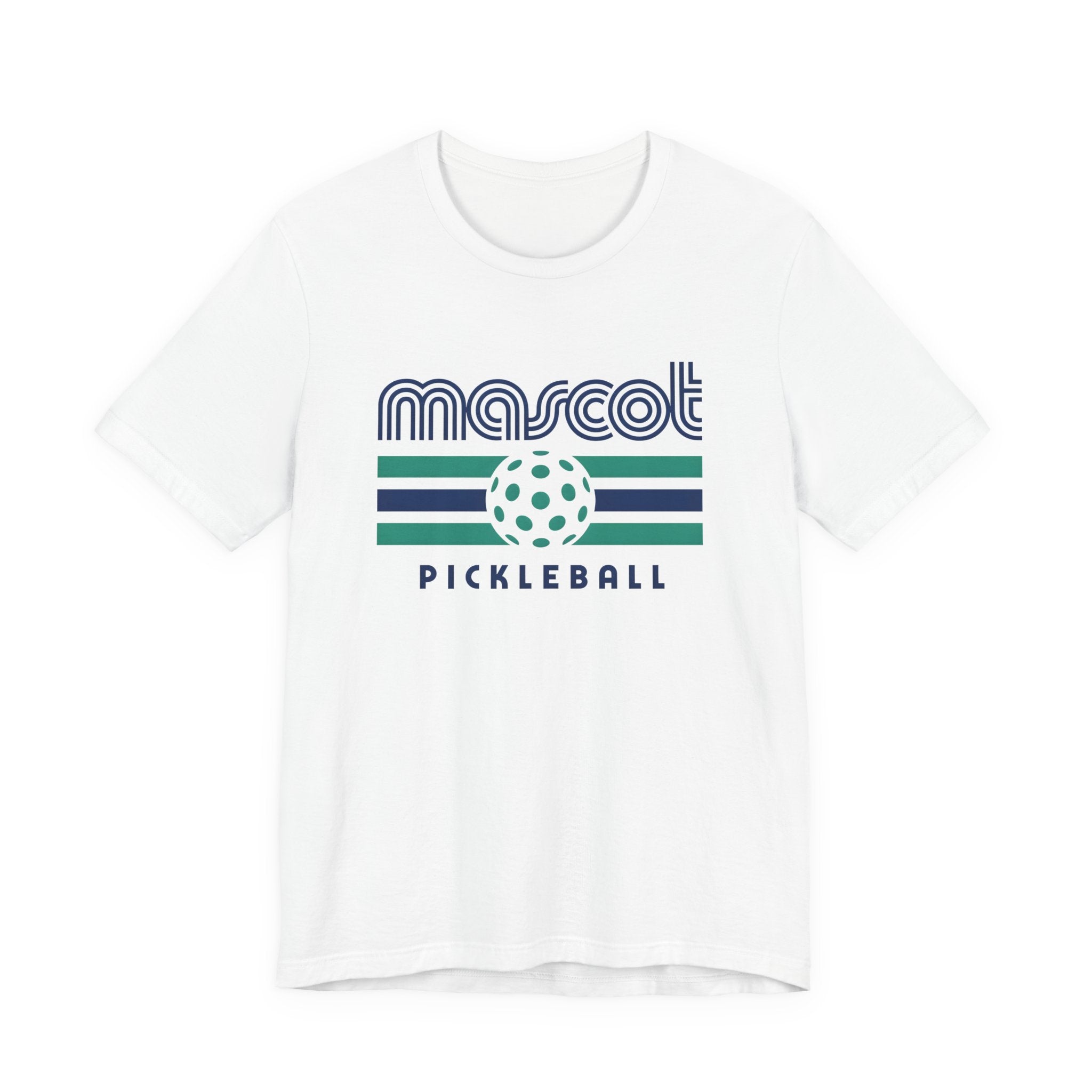 Mascot Pickleball Tee — Retro Striped Pickleball Shirt