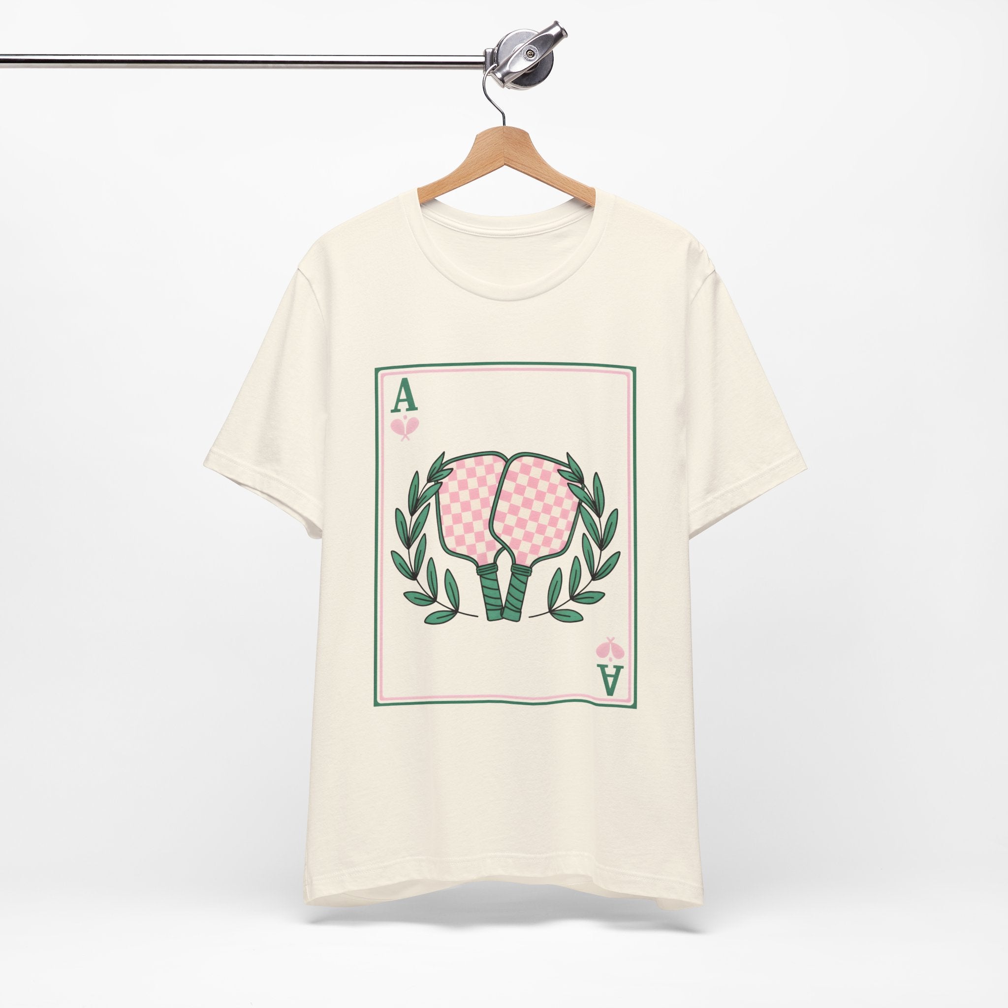 Ace of Hearts Playing Card Tee — Pink Checker Butt Graphic T-Shirt