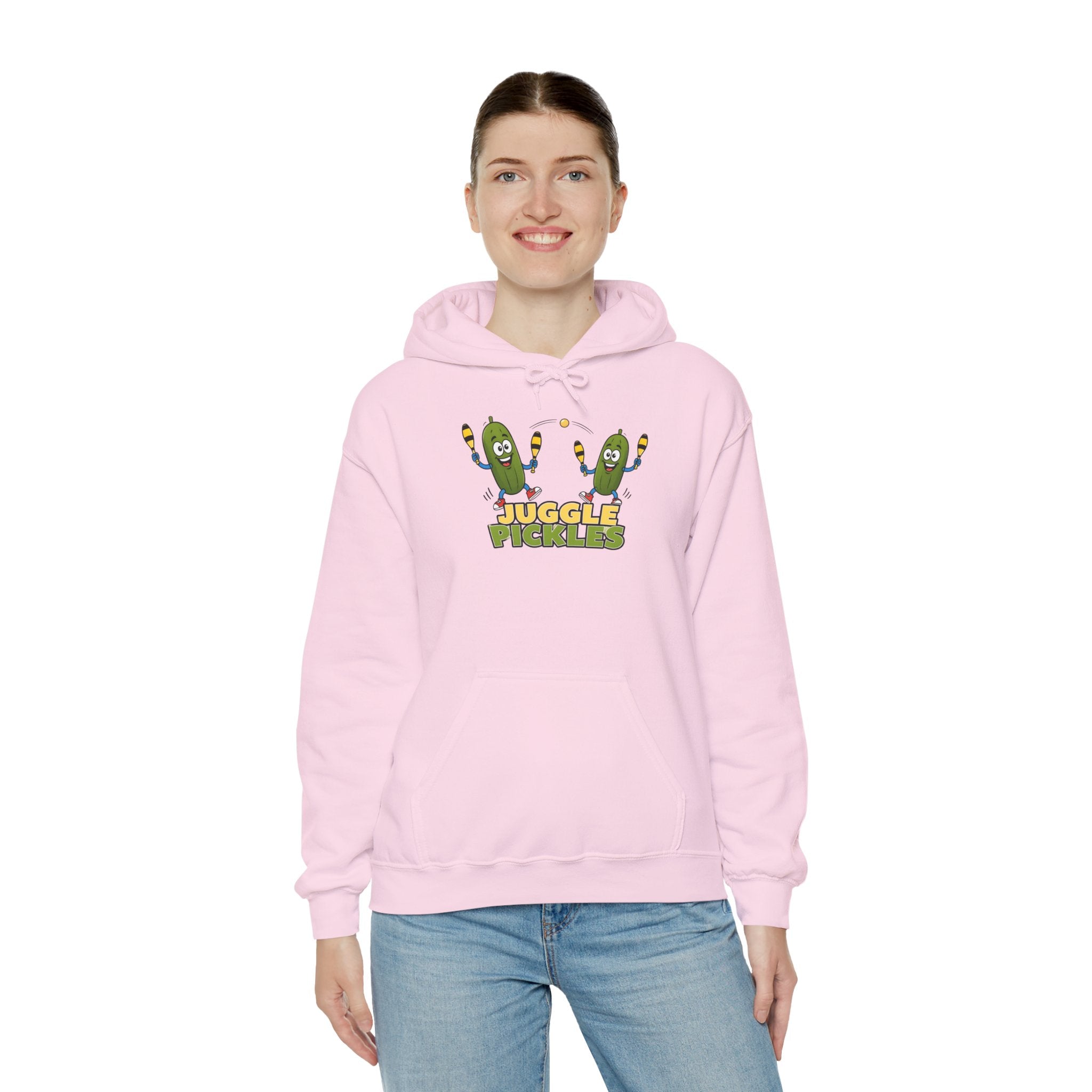 Juggling Pickles Hoodie — Cute Funny 'Juggle Pickle' Graphic Hooded Sweatshirt