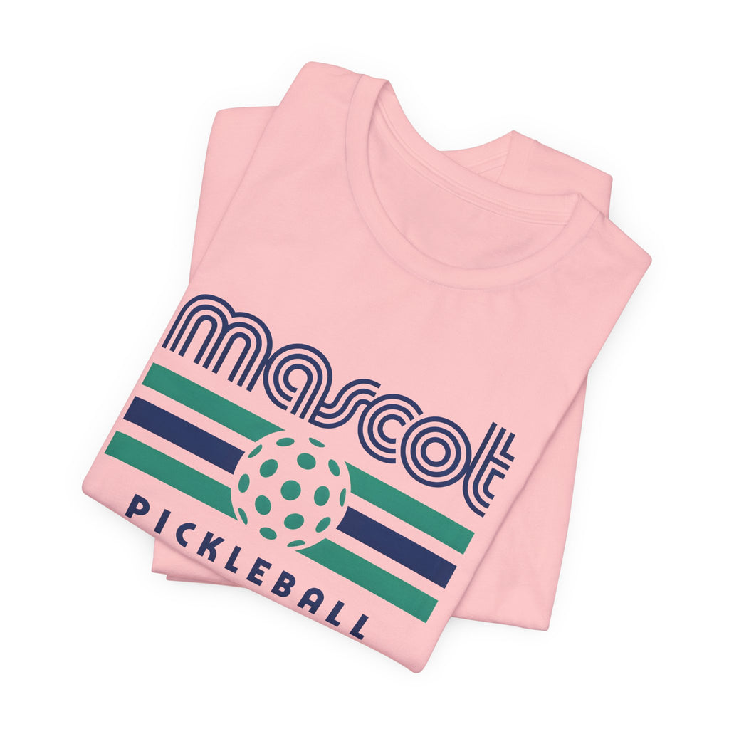 Mascot Pickleball Tee — Retro Striped Pickleball Shirt