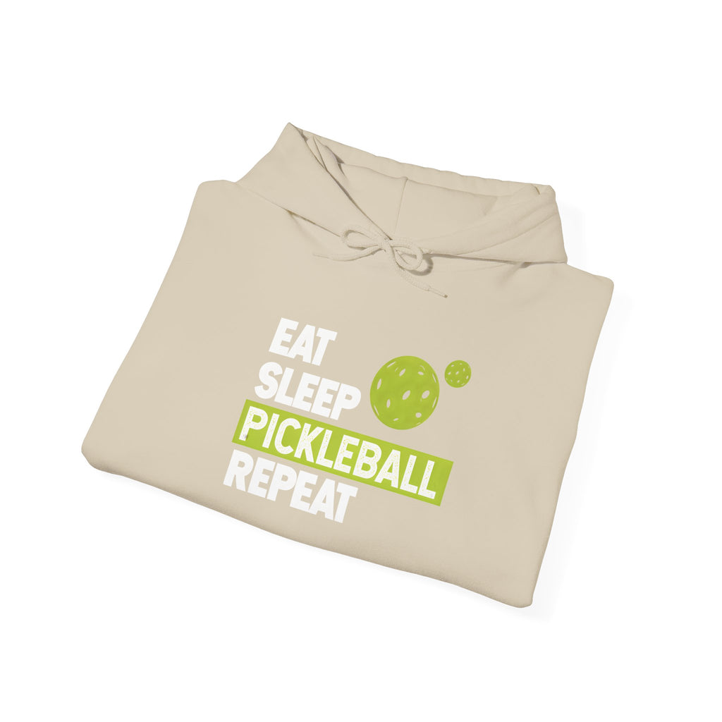 Pickleball Hoodie - "Eat Sleep Pickleball Repeat" Pullover for Players & Fans