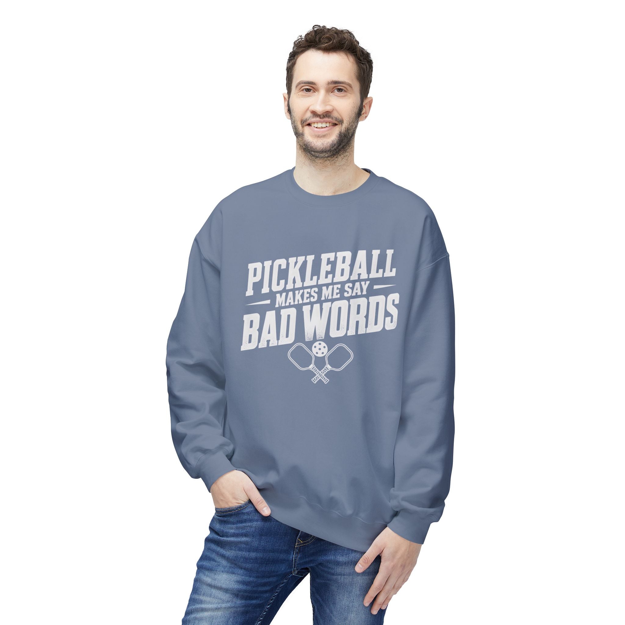 Pickleball Makes Me Say Bad Words Crewneck Sweatshirt