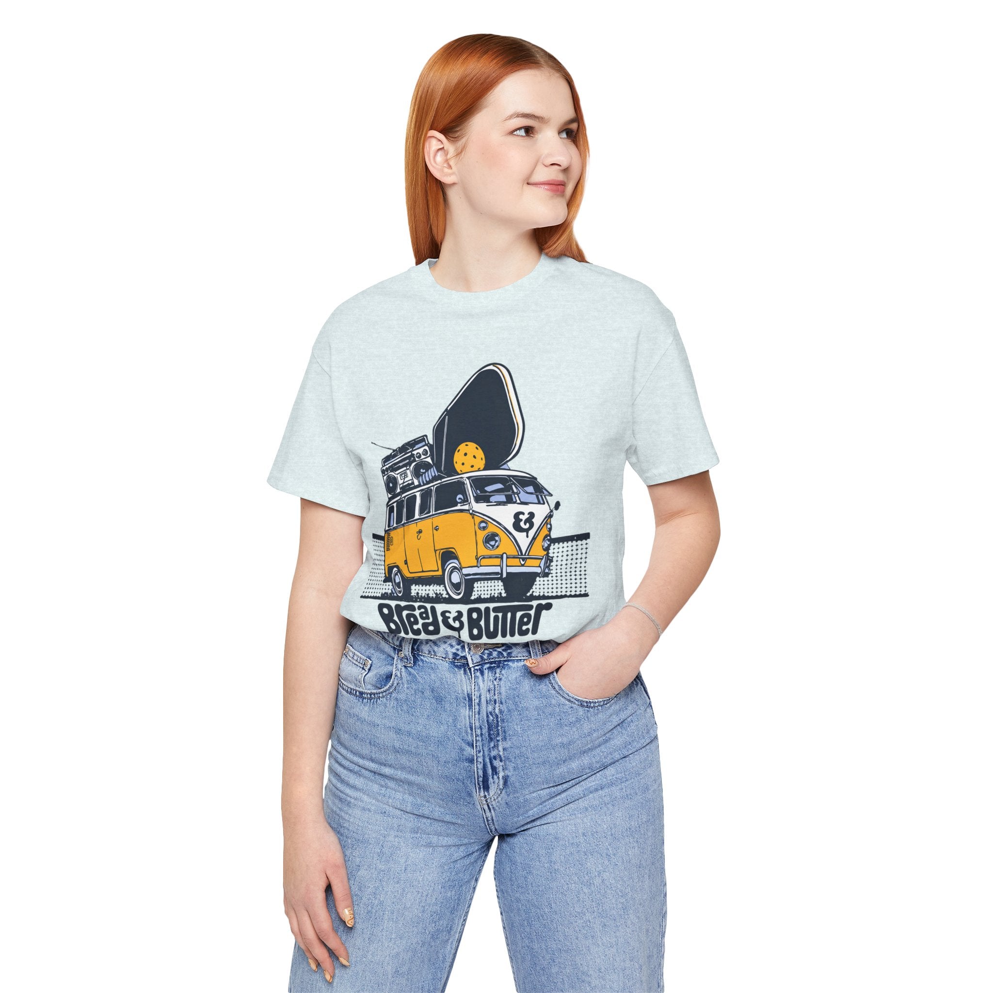 Pickleball Camper Tee — "Bread & Butter" VW Van Design