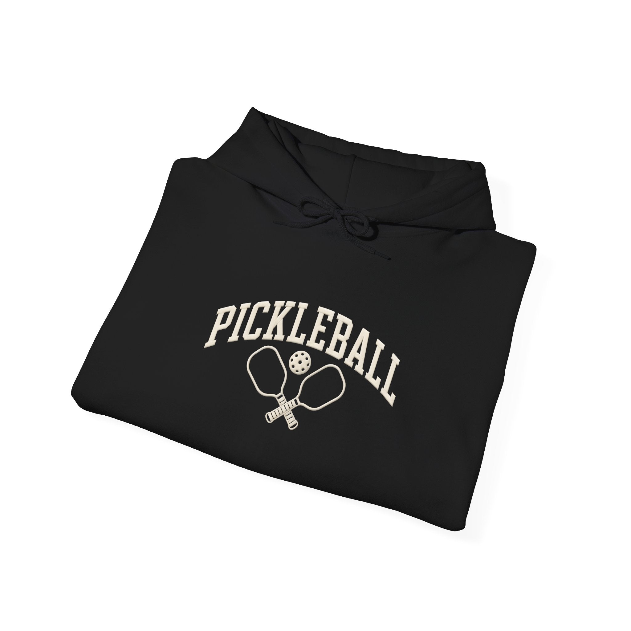 Pickleball Hoodie — Vintage Racket & Ball Graphic Sweatshirt