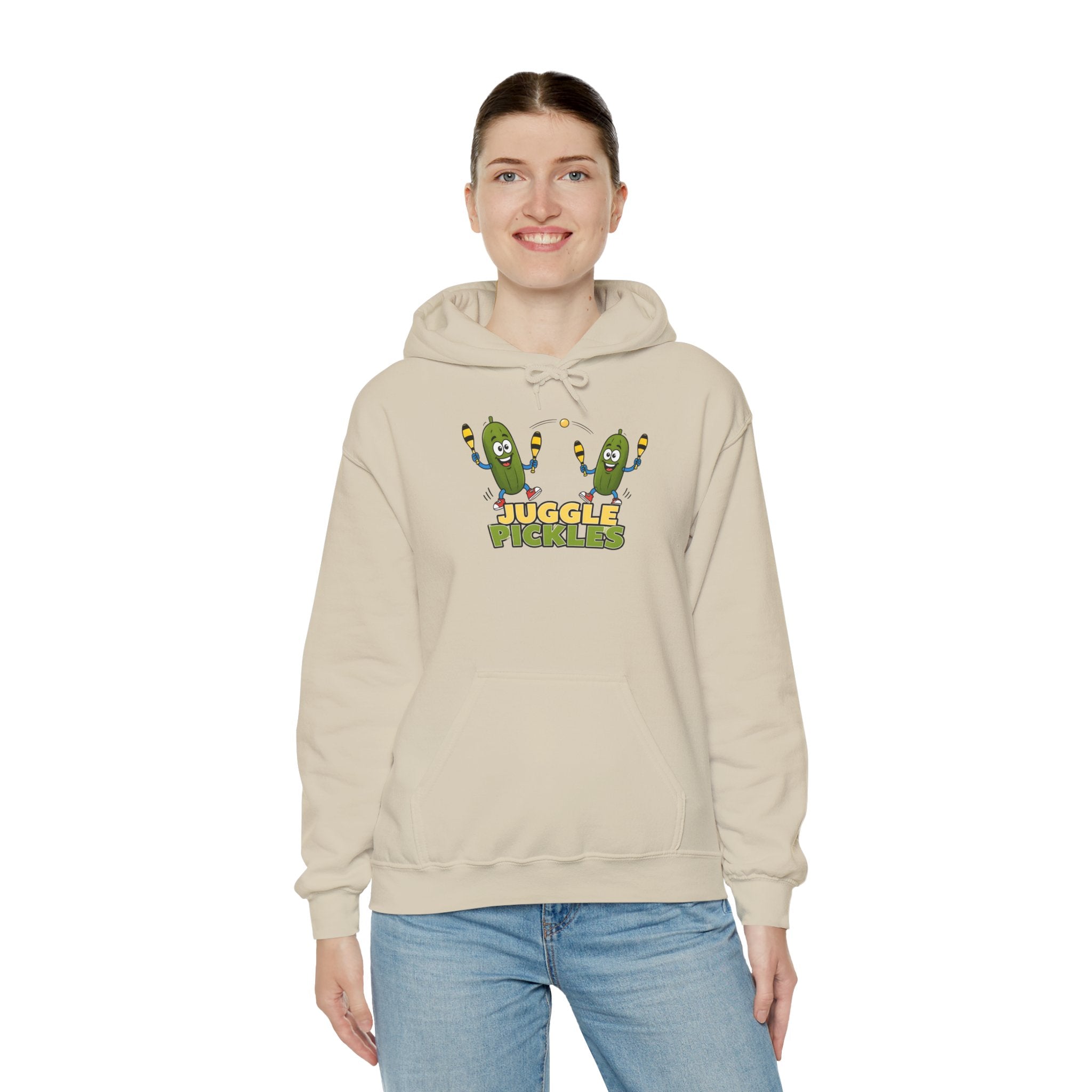 Juggling Pickles Hoodie — Cute Funny 'Juggle Pickle' Graphic Hooded Sweatshirt