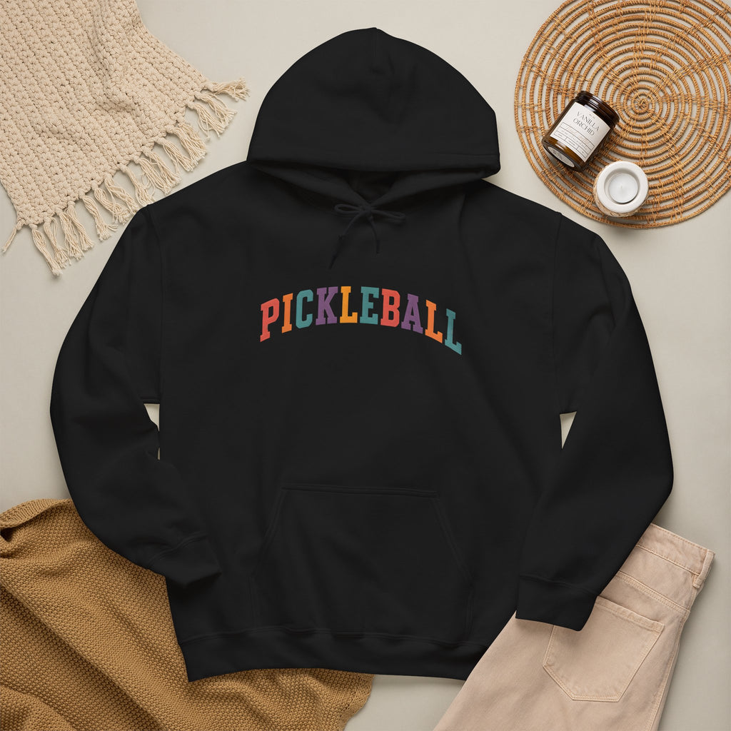 Pickleball Rainbow Hoodie — Colorful Pickleball Pullover for Players & Fans