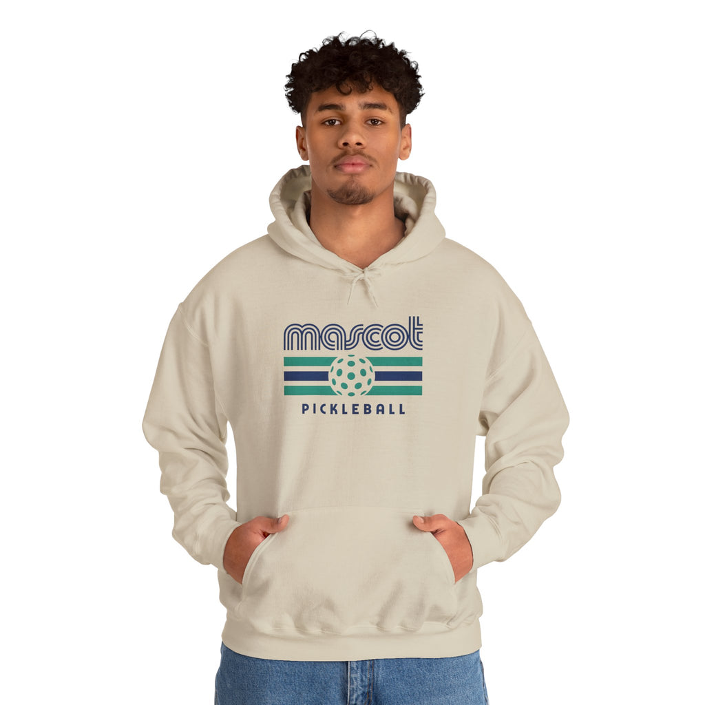 Mascot Pickleball Hoodie — Retro Striped Pickleball Pullover