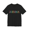 Pickleball Retro Outline T-Shirt — Colorful Athletic Court Tee