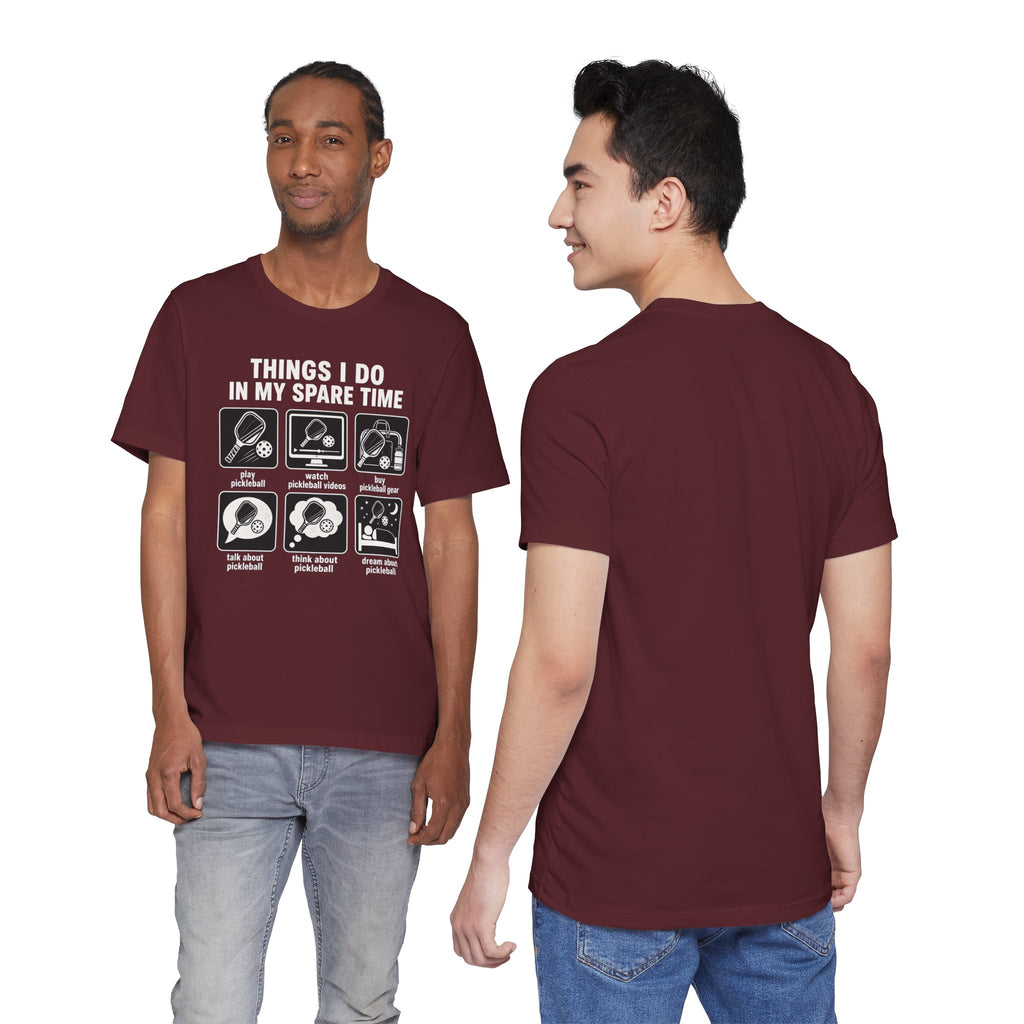Pickleball Spare Time T-Shirt — "Things I Do In My Spare Time" Graphic Tee