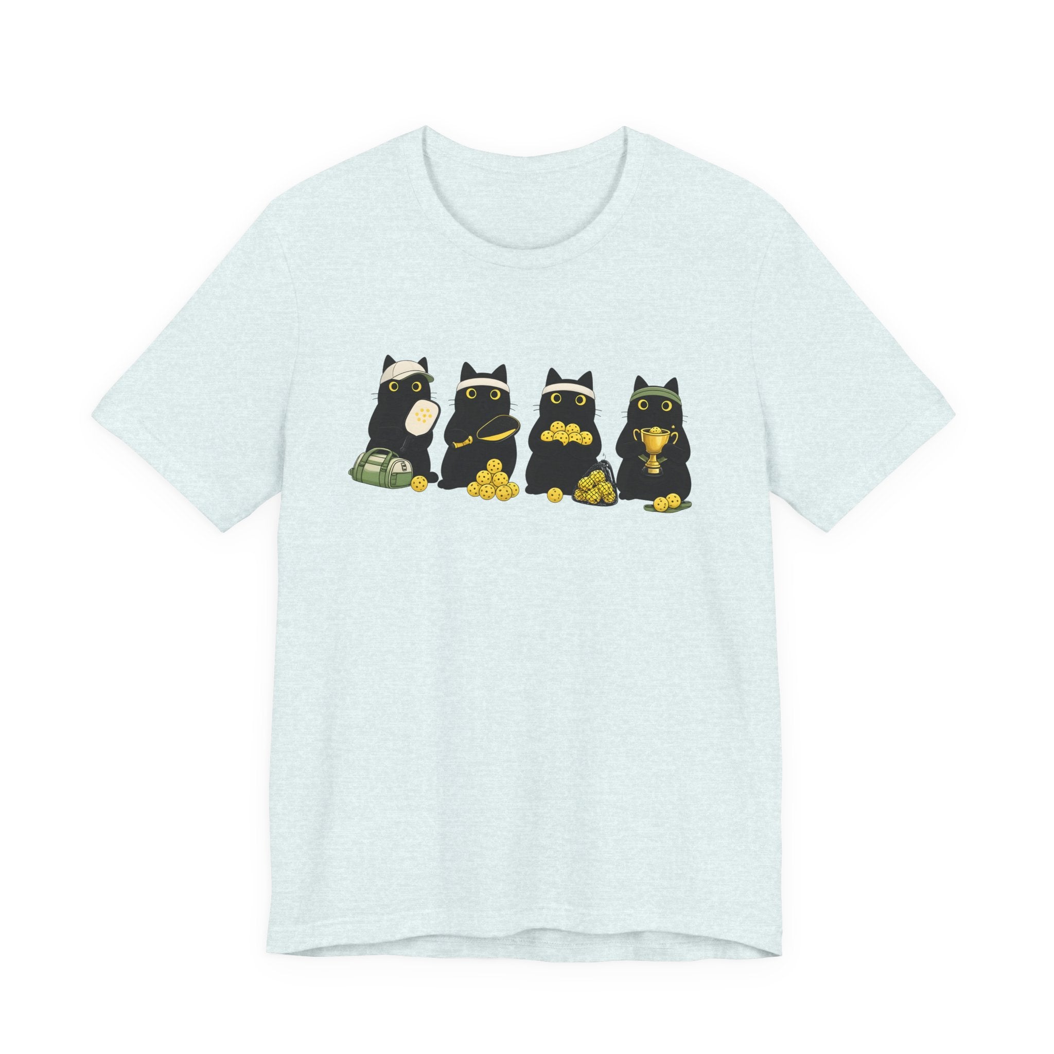 Black Cat Fortune T-Shirt – Cute Lucky Cats with Gold Coins Graphic Tee