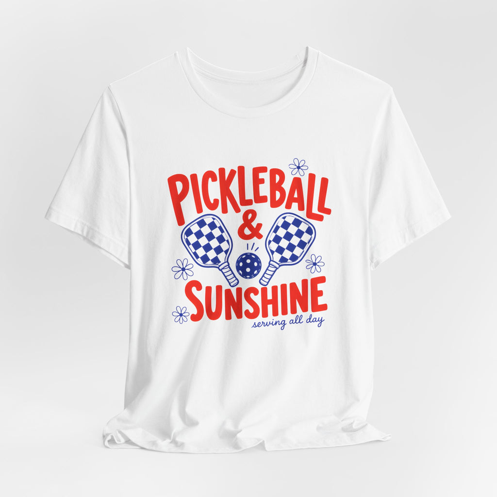 Pickleball & Sunshine T‑Shirt – Retro Pickleball Paddle Tee
