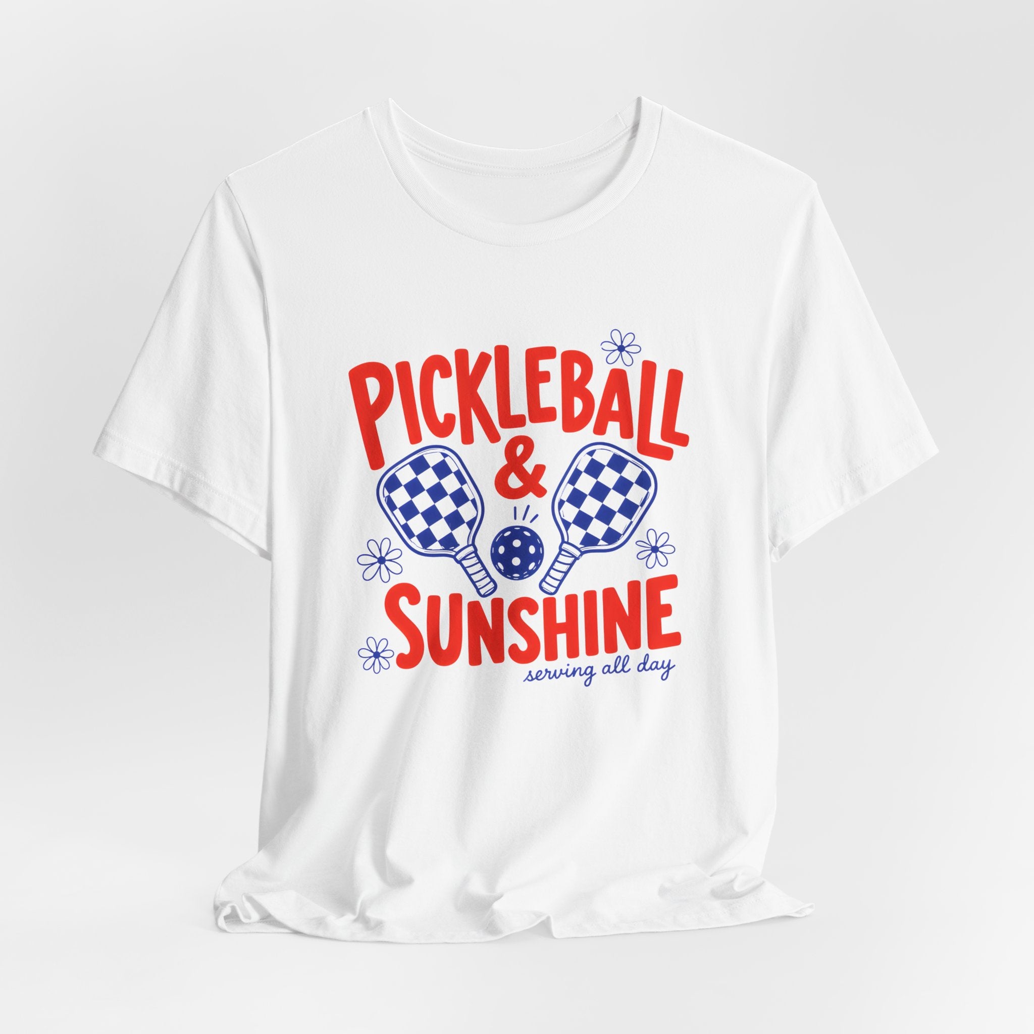 Pickleball & Sunshine T‑Shirt – Retro Pickleball Paddle Tee
