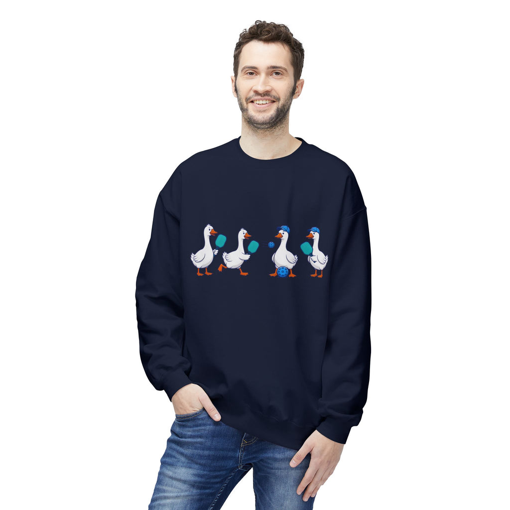 Duck Parade Crewneck Sweatshirt – Cute Cartoon Ducks Graphic