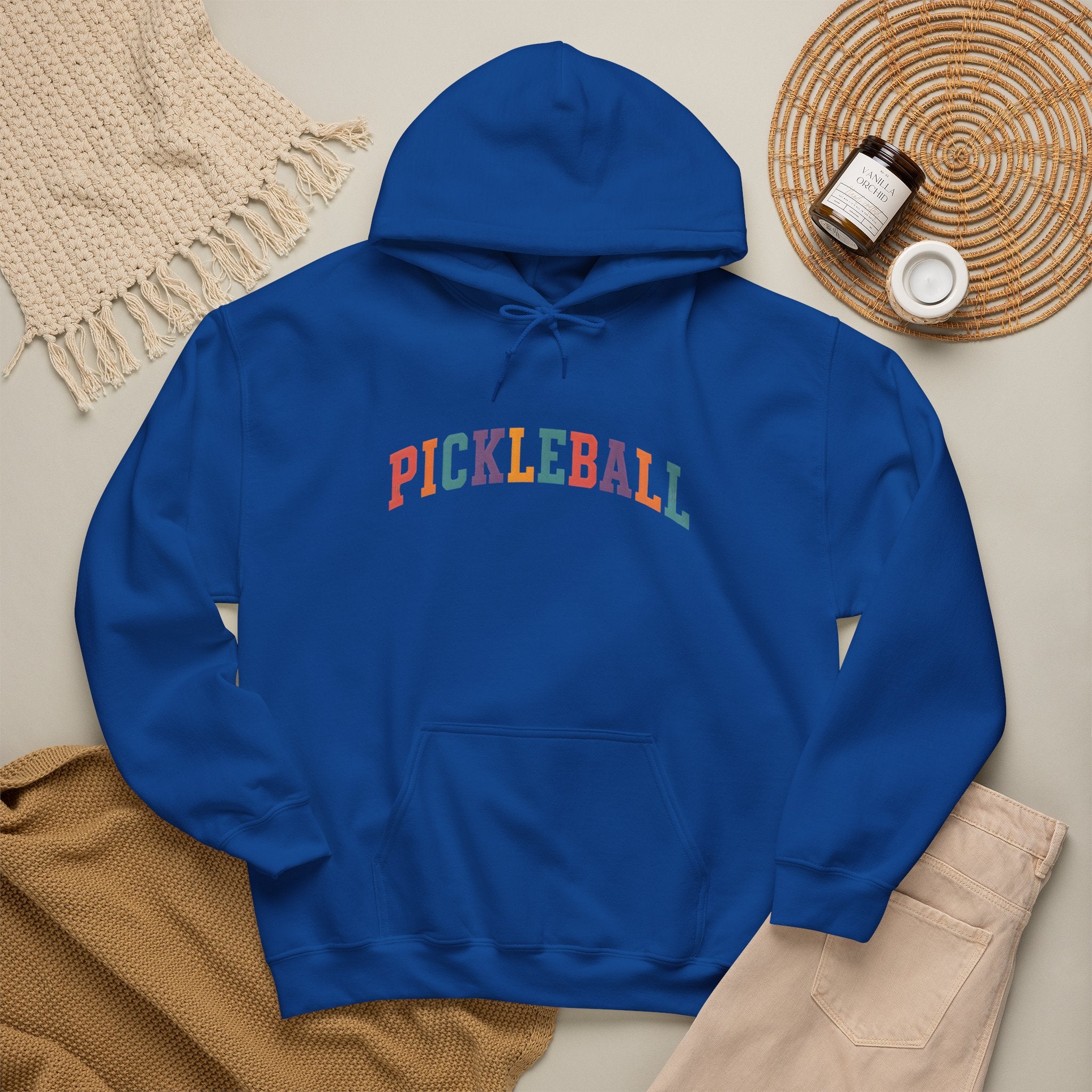 Pickleball Rainbow Hoodie — Colorful Pickleball Pullover for Players & Fans