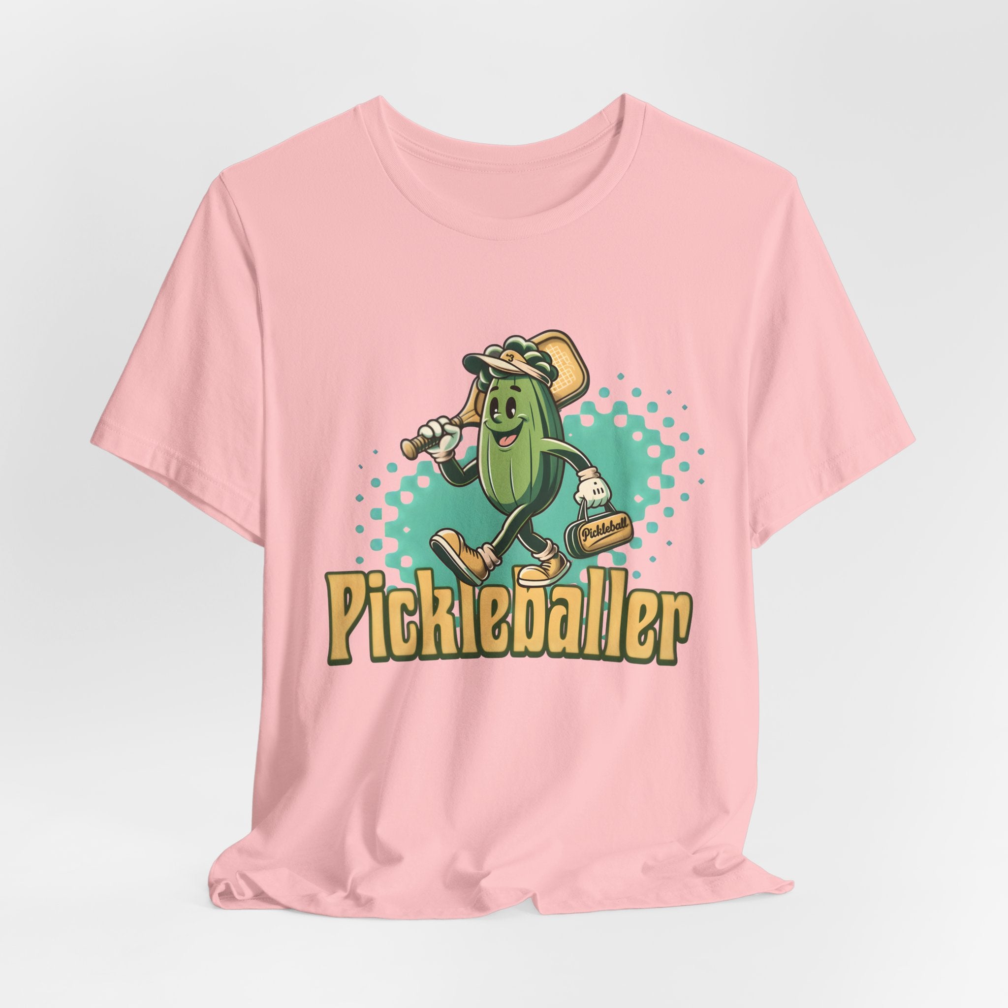 Pickleballer Graphic Tee — Retro Pickle Character Pickleball T‑Shirt