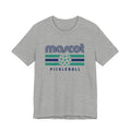 Mascot Pickleball Tee — Retro Striped Pickleball Shirt