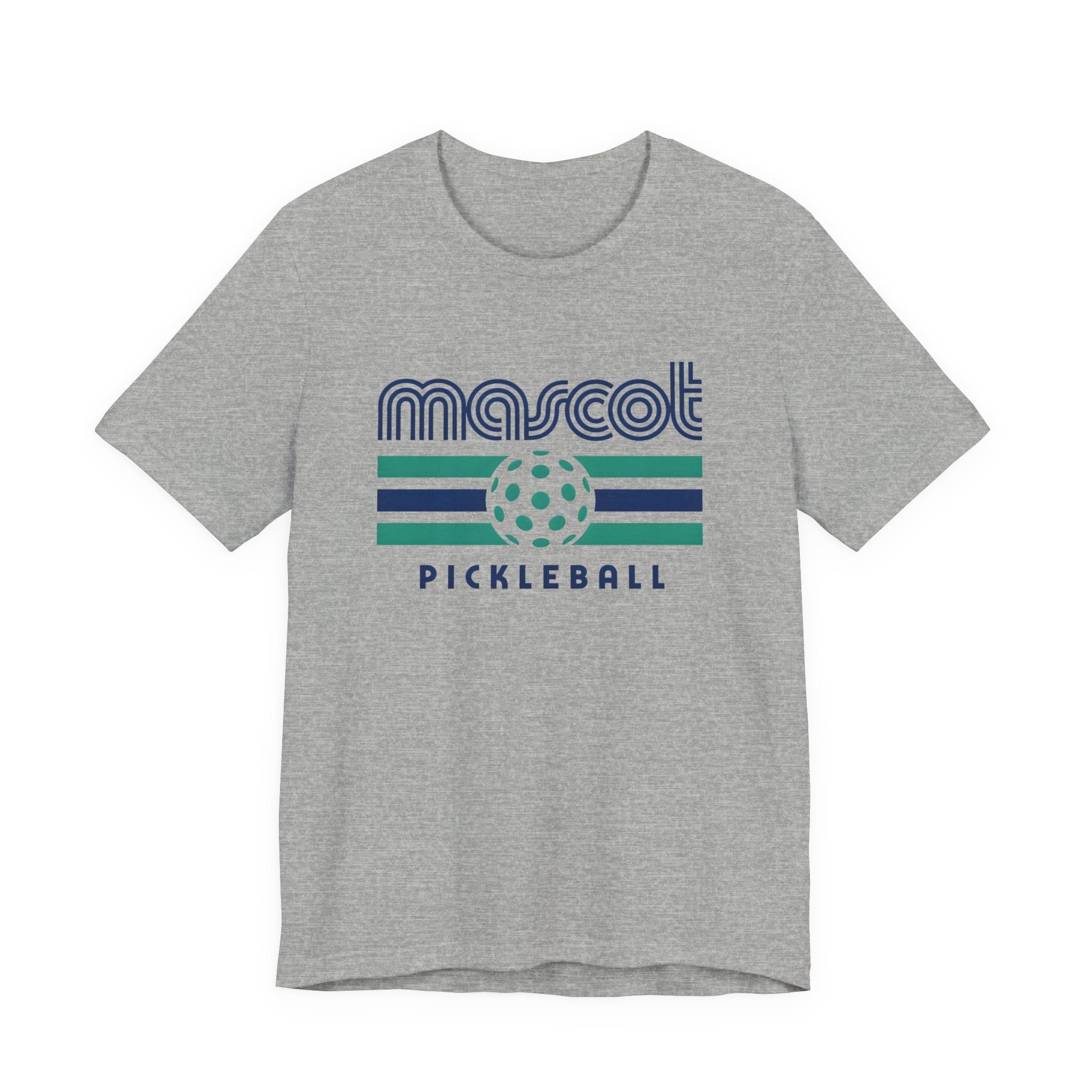 Mascot Pickleball Tee — Retro Striped Pickleball Shirt