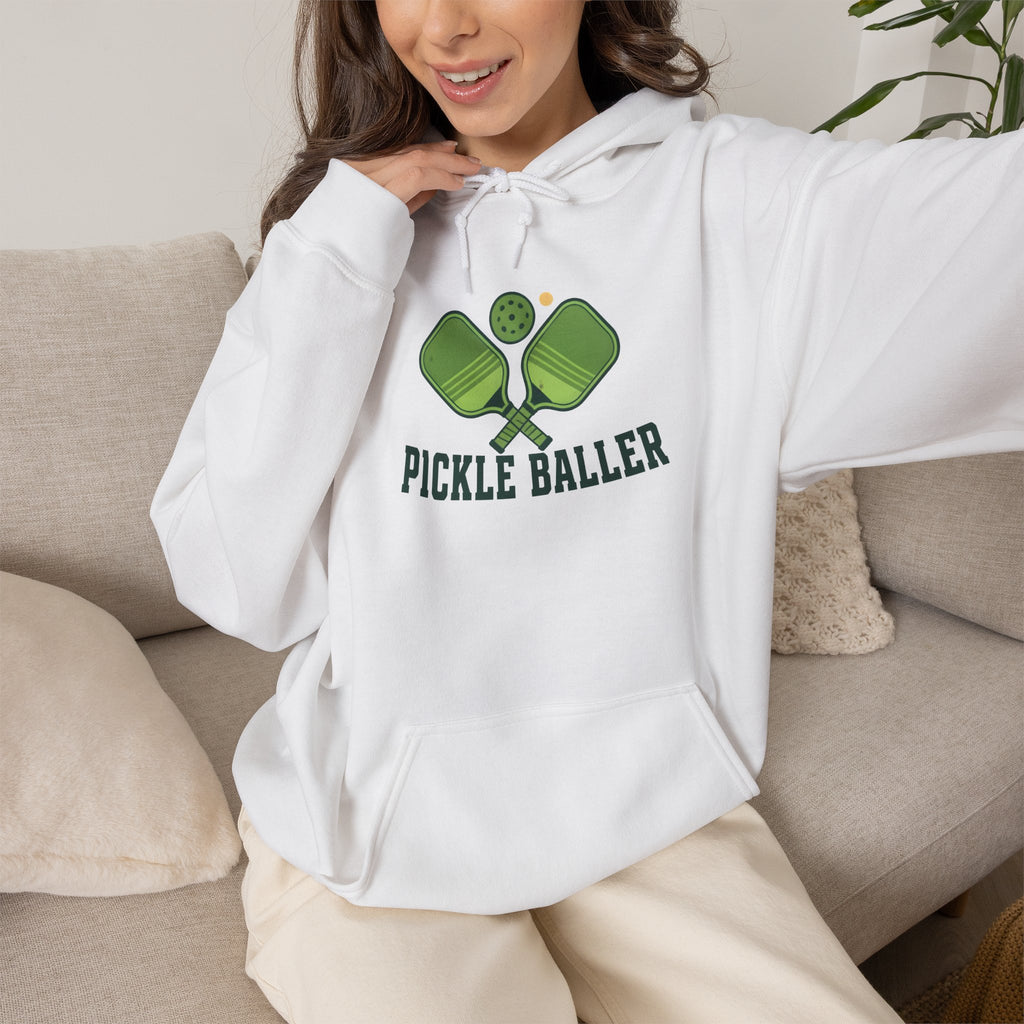 Pickle Baller Hoodie — Pickleball Paddles Graphic Hooded Sweatshirt