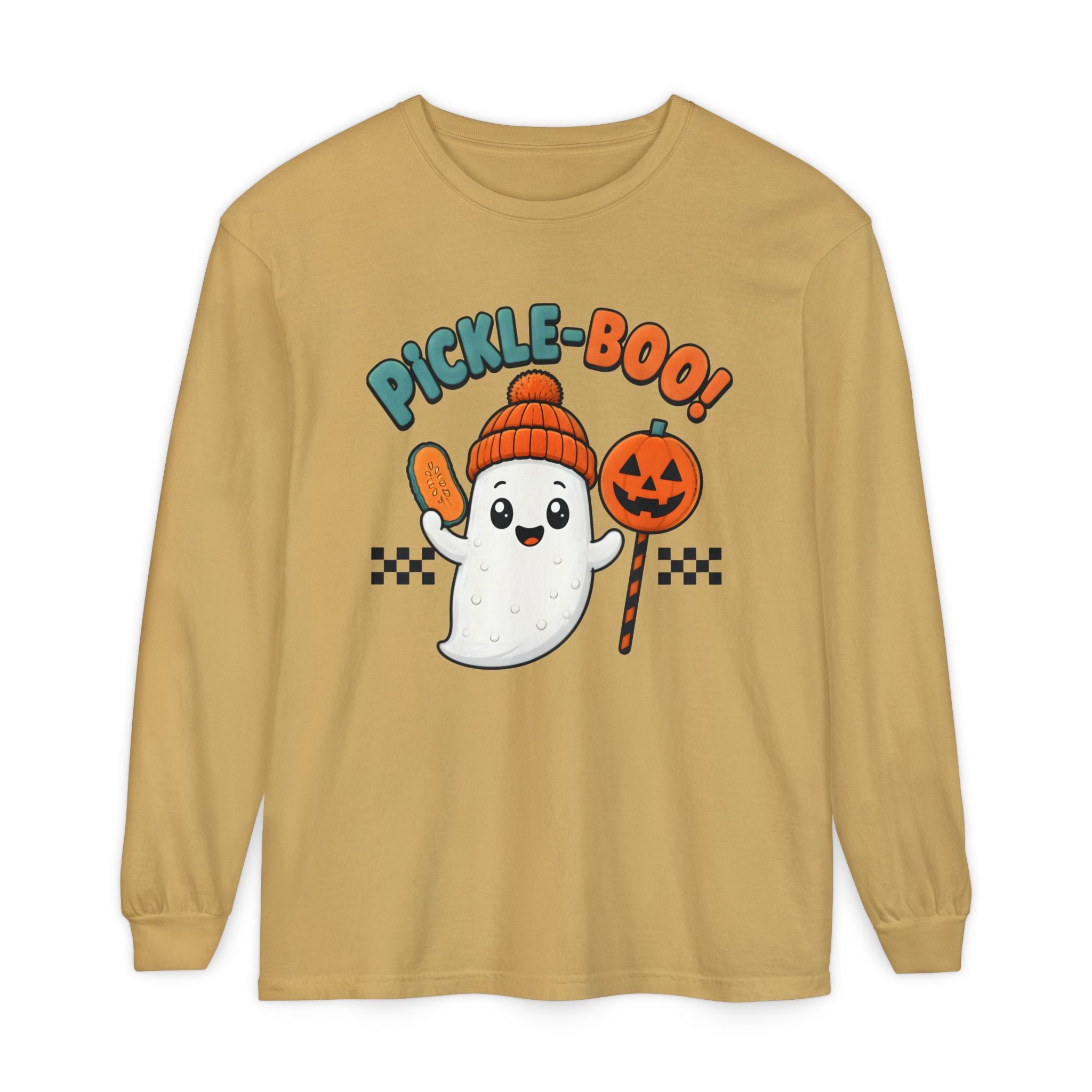Pickle-Boo! Ghost Halloween Long Sleeve Tee