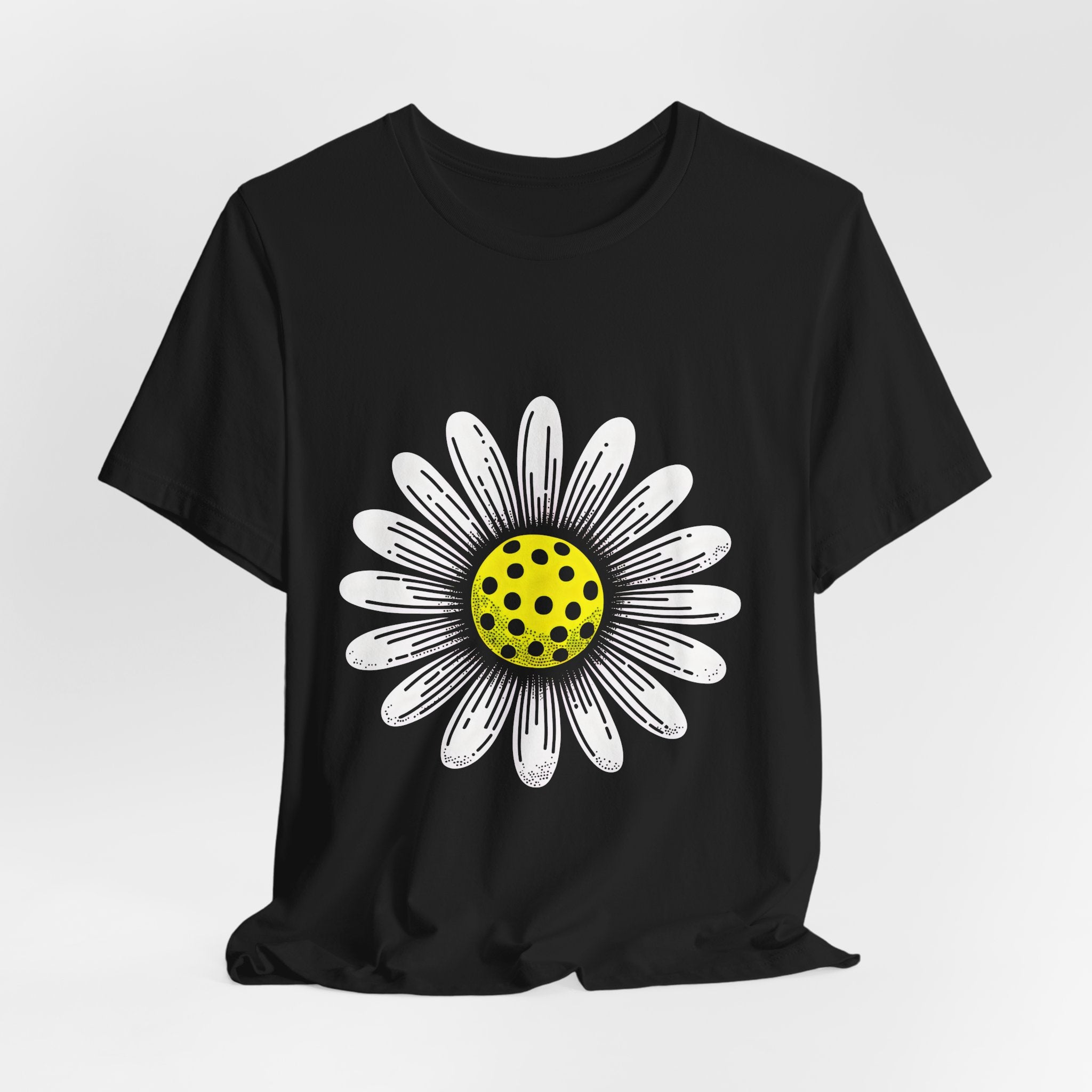 Daisy Graphic Tee — Retro Yellow Center Flower Shirt