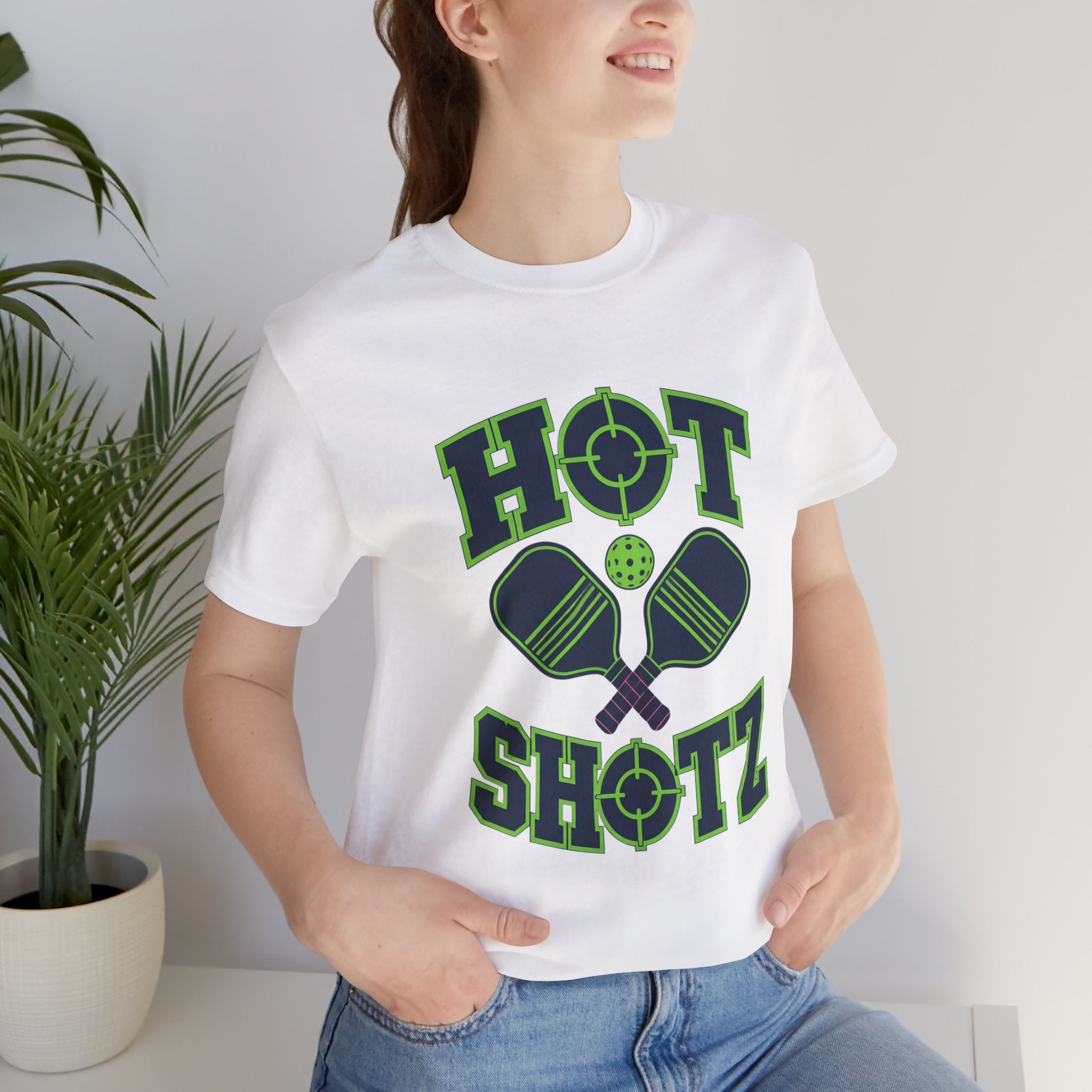 Hot Shotz Pickleball T‑Shirt — Pickleball Paddle Graphic Tee