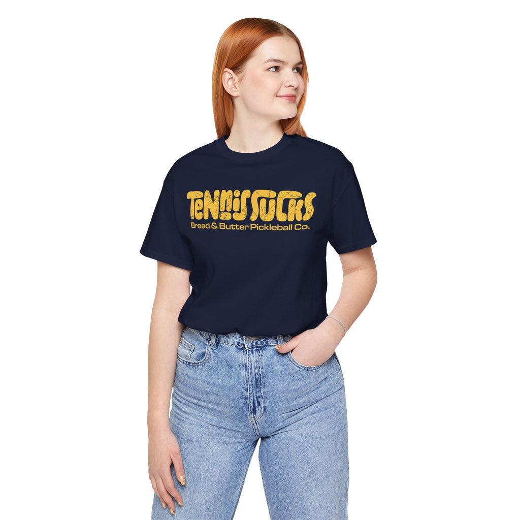 T-Shirt "Tennis Sucks" Vintage Retro Graphic Tee — Funny Tennis Player Gift
