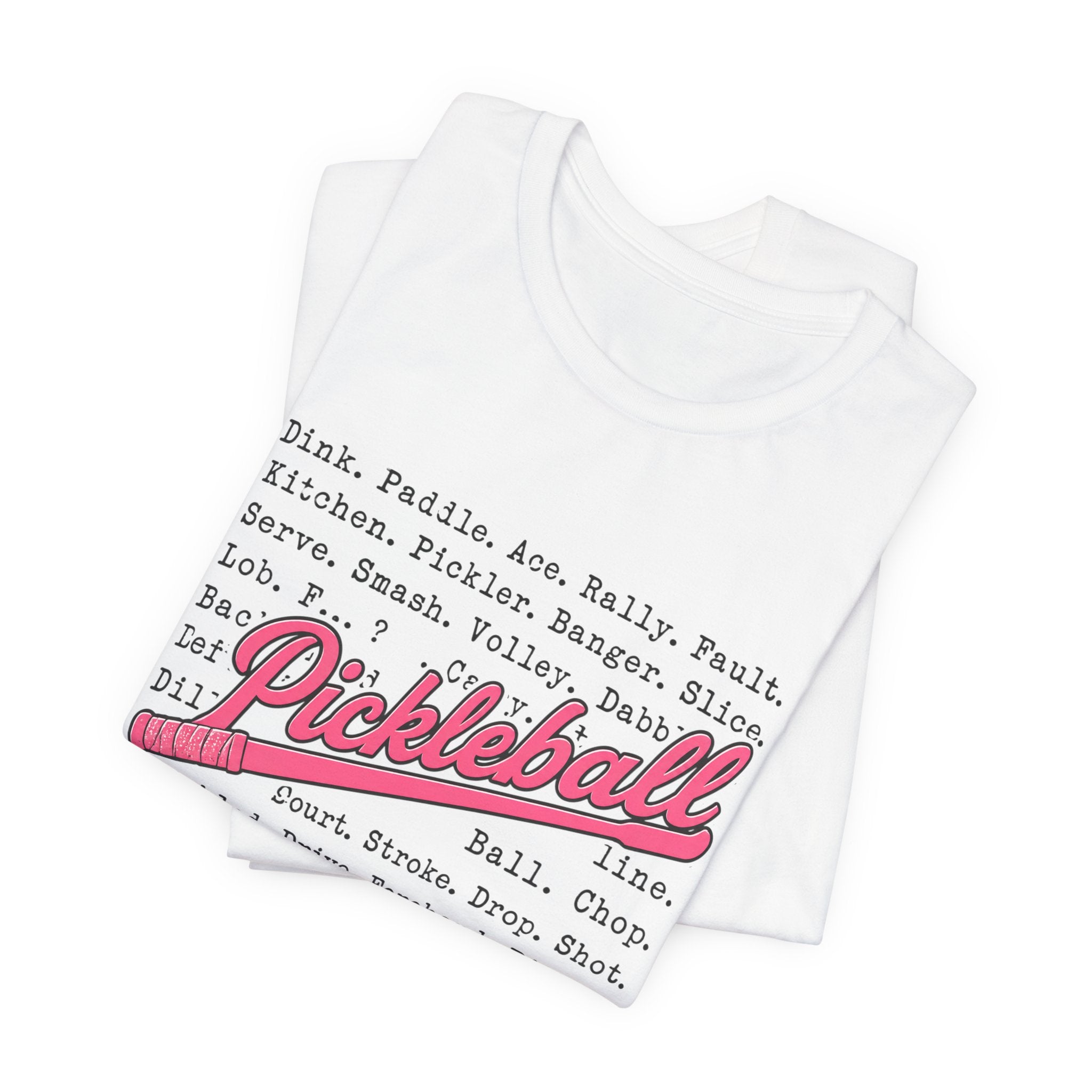 Pickleball Tee — Retro Pink Script Graphic Shirt