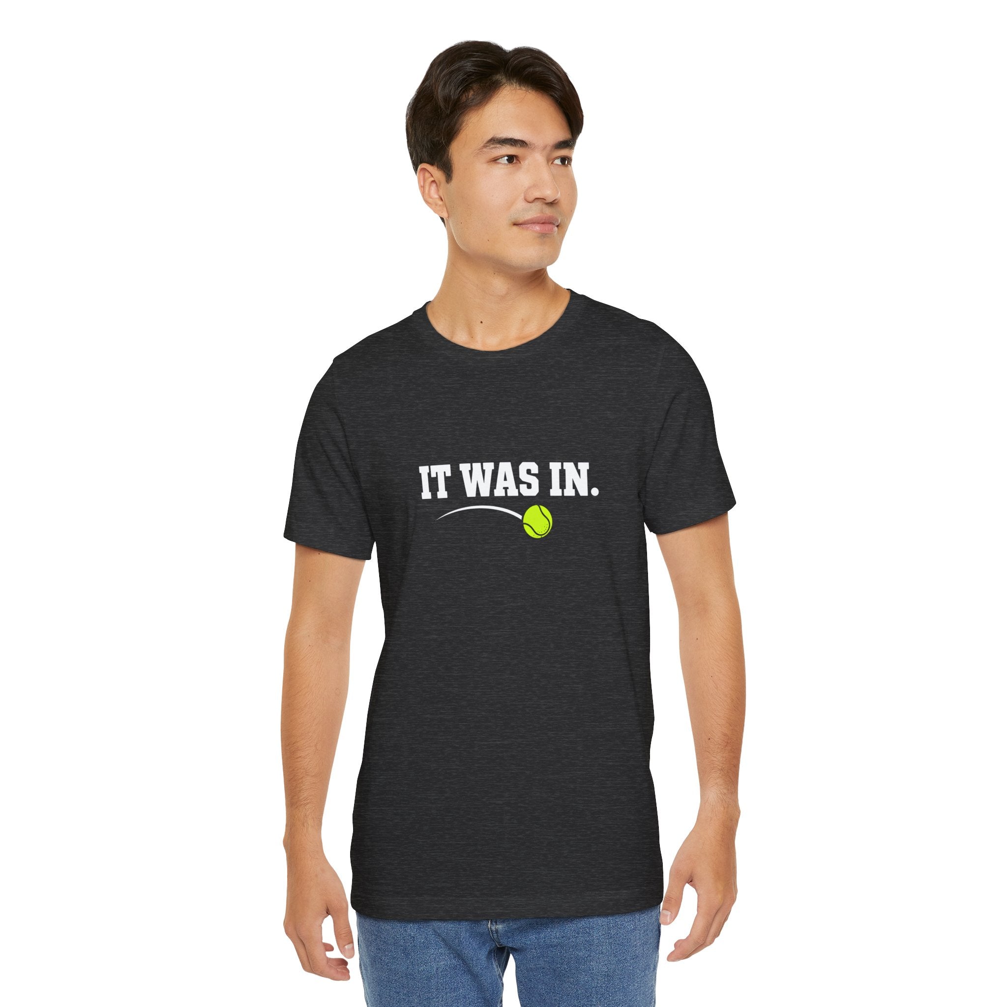 Tennis Minimalist Tee — Neon Tennis Ball Graphic Shirt