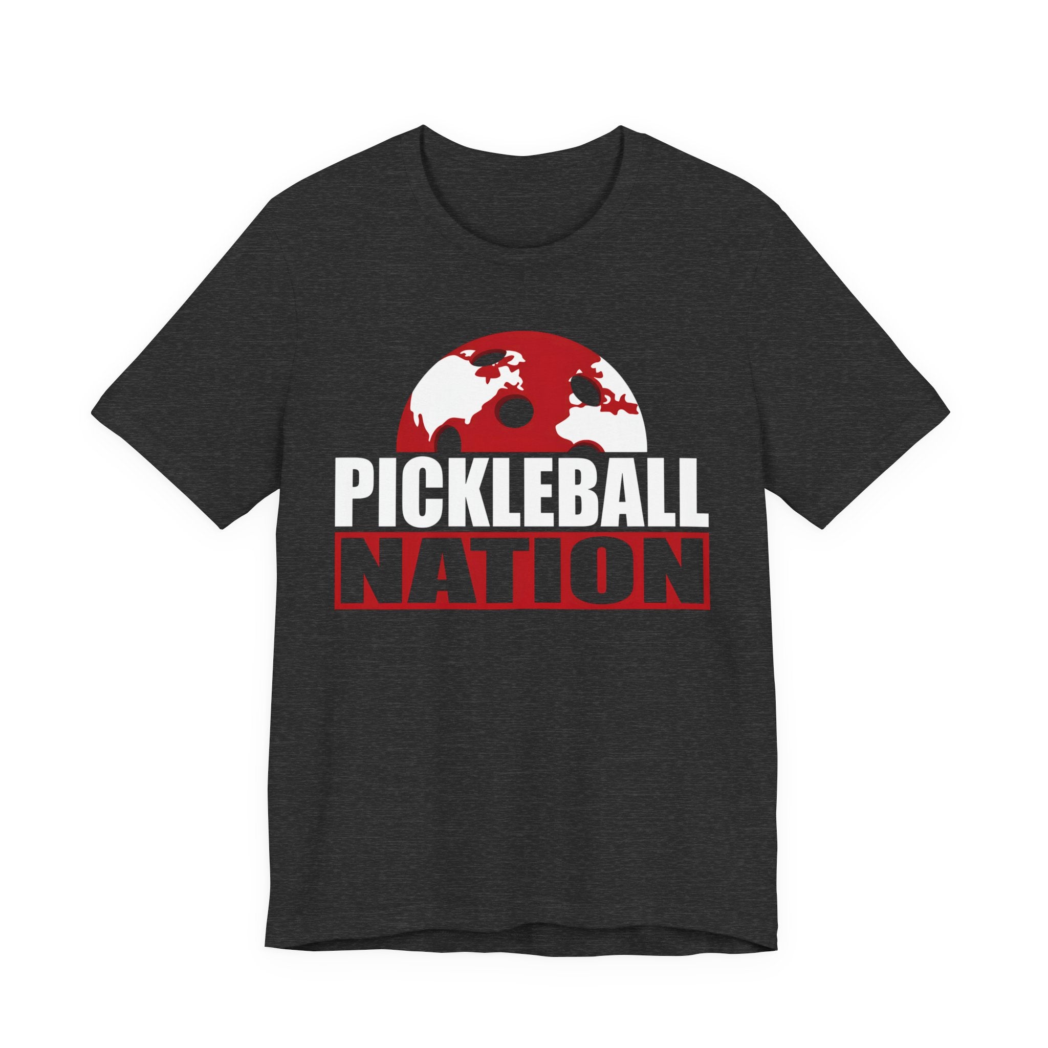 Pickleball Nation T‑Shirt – Bold Red & White Graphic Tee for Players and Fans