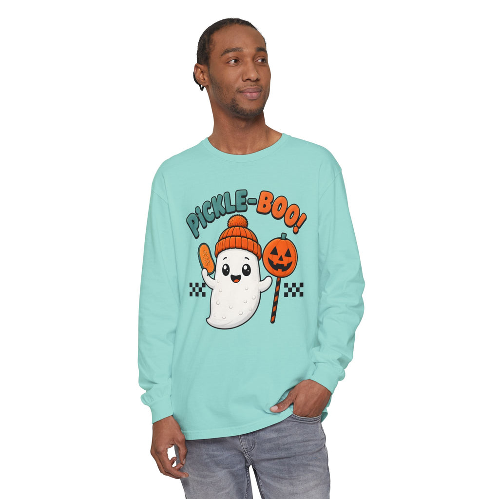 Pickle-Boo! Ghost Halloween Long Sleeve Tee